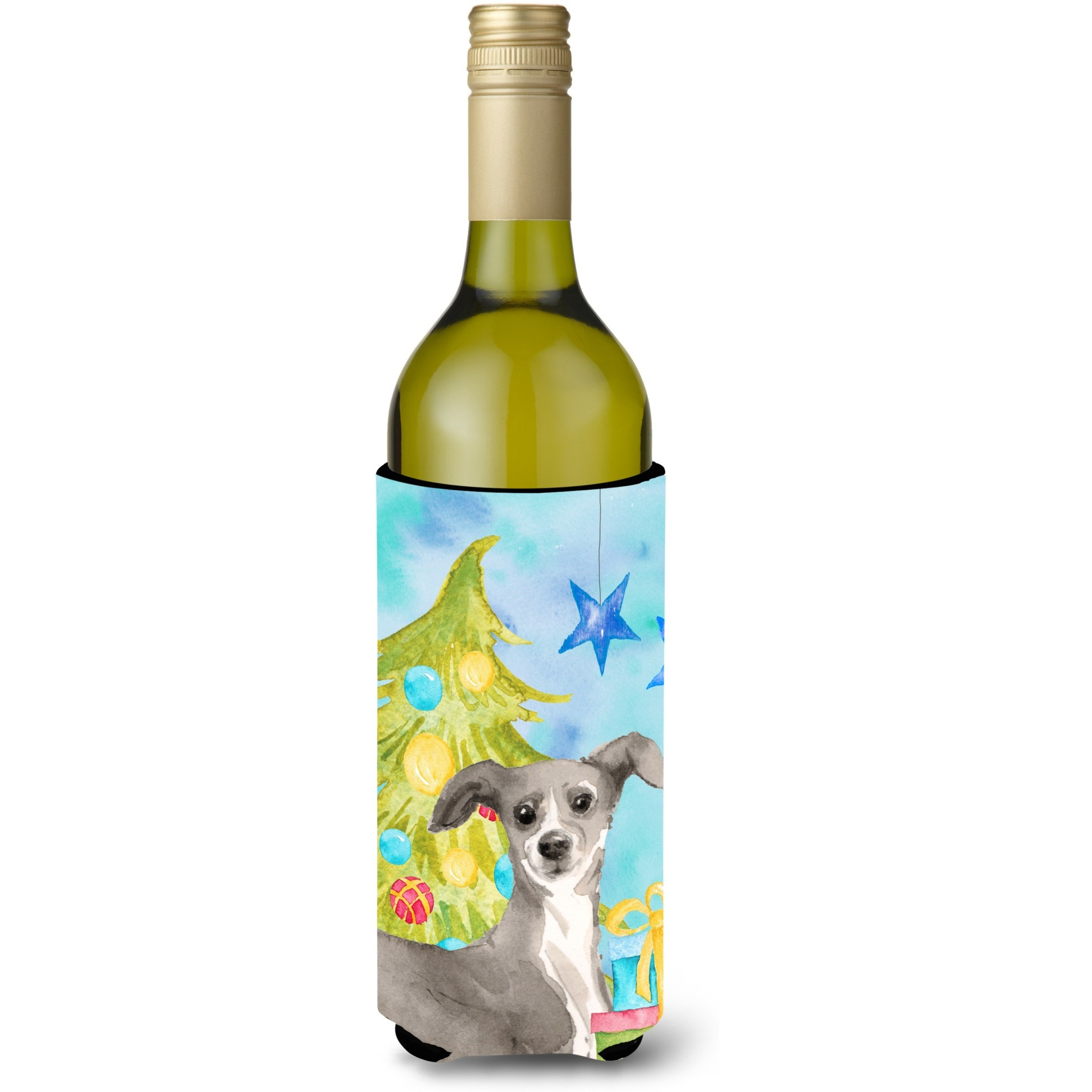 &quotCaroline's Treasures Italian Greyhound Christmas Decorative Bottle Hugger, 750ml, Multicolor"