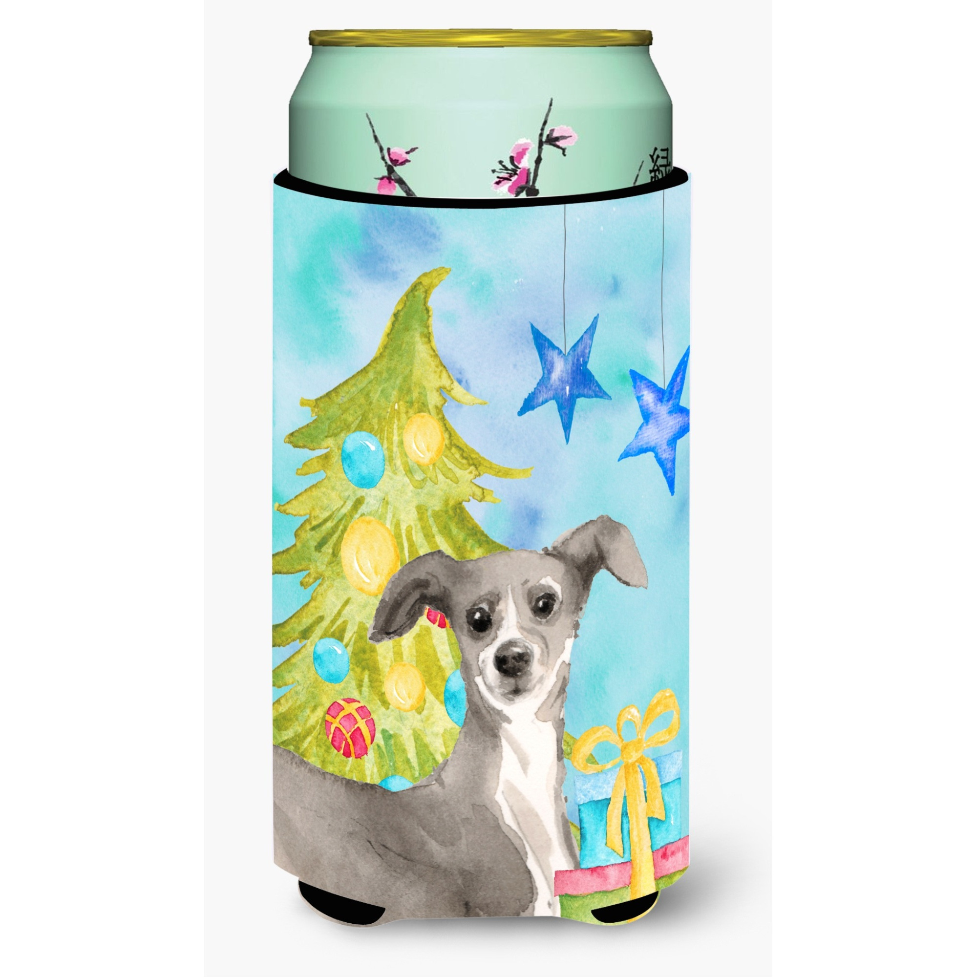 &quotCaroline's Treasures Italian Greyhound Christmas Decorative Can Hugger, Tall, Multicolor"