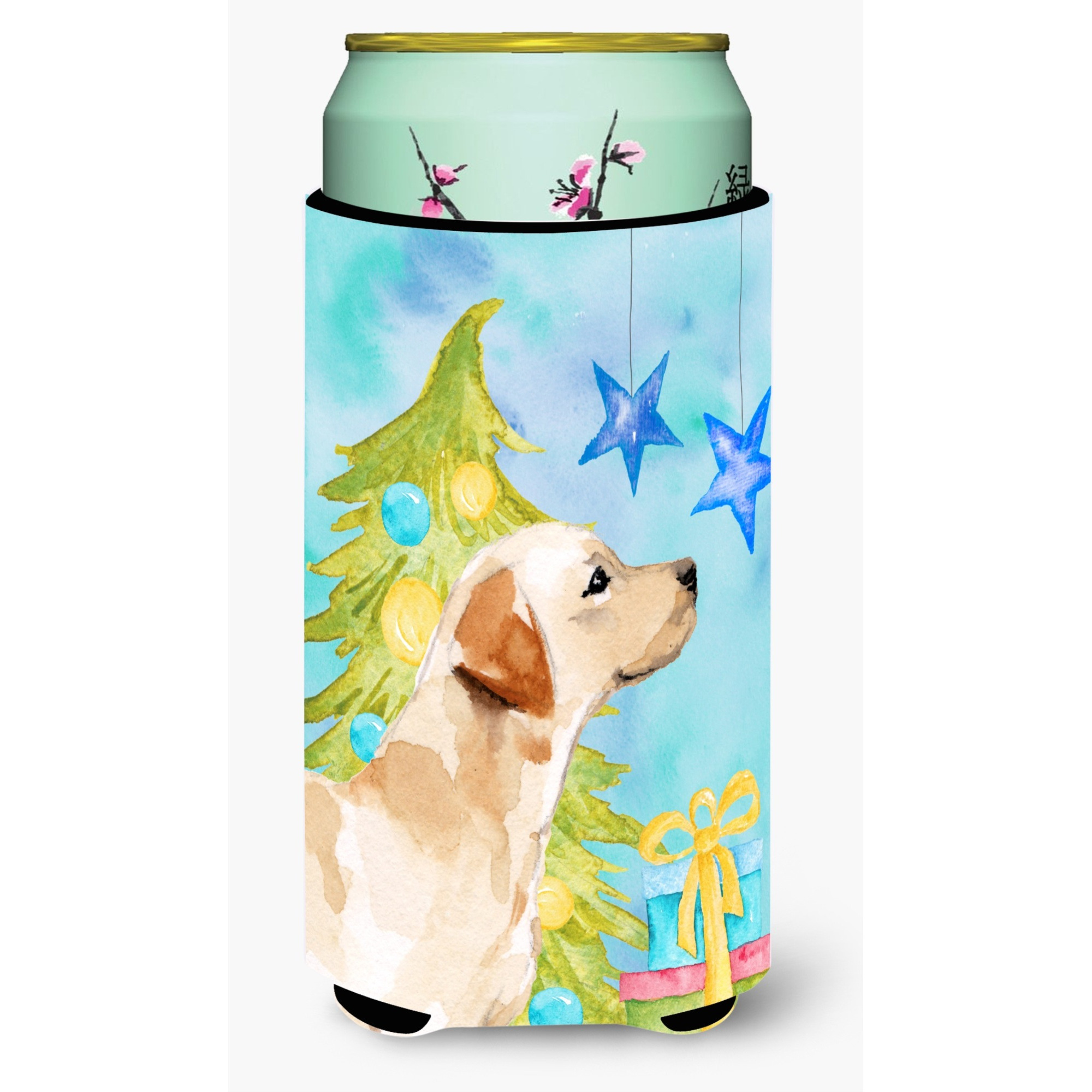 &quotCaroline's Treasures Yellow Labrador 2 Christmas Decorative Can Hugger, Tall, Multicolor"
