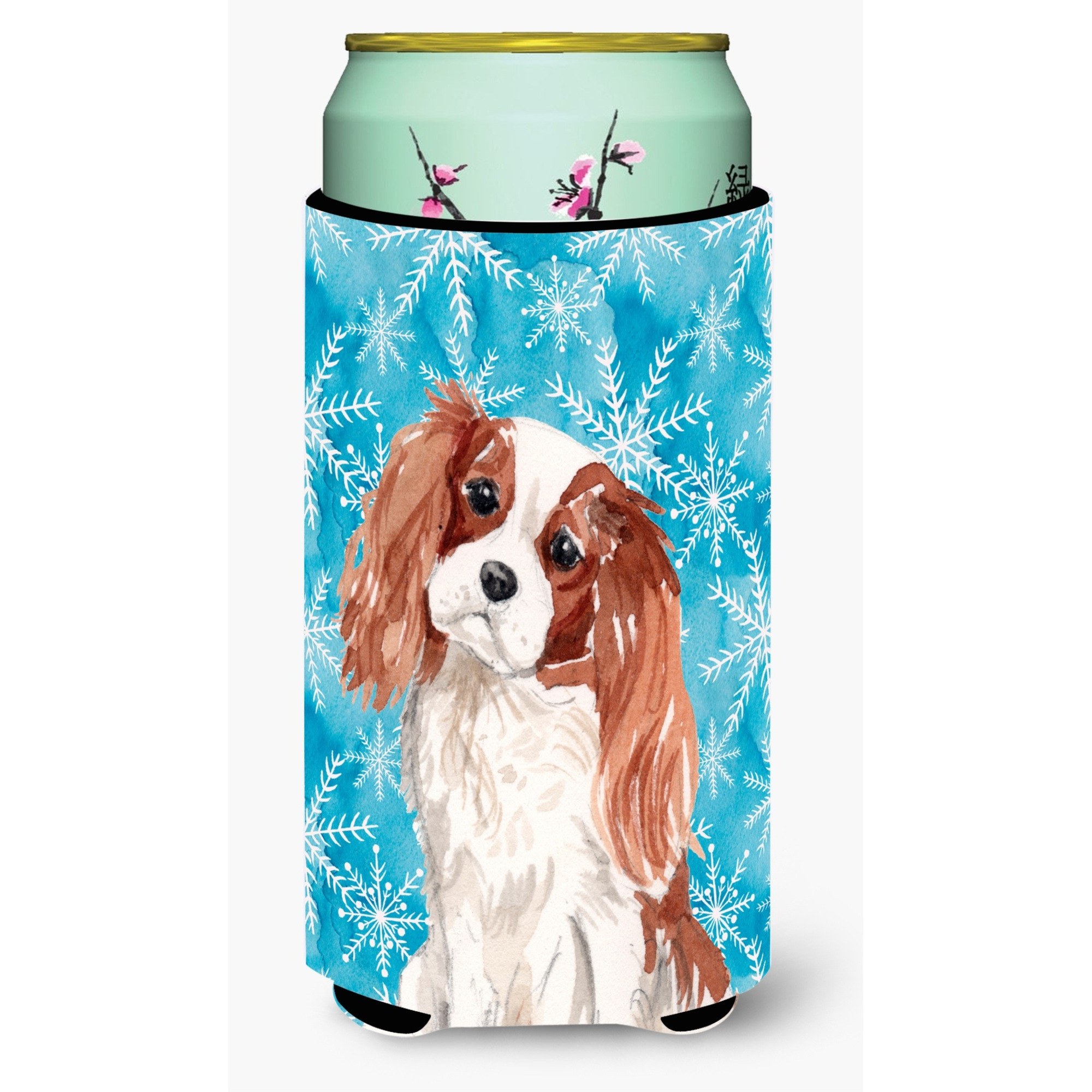 &quotCaroline's Treasures Blenheim Cavalier Spaniel Winter Decorative Can Hugger, Tall, Multicolor"