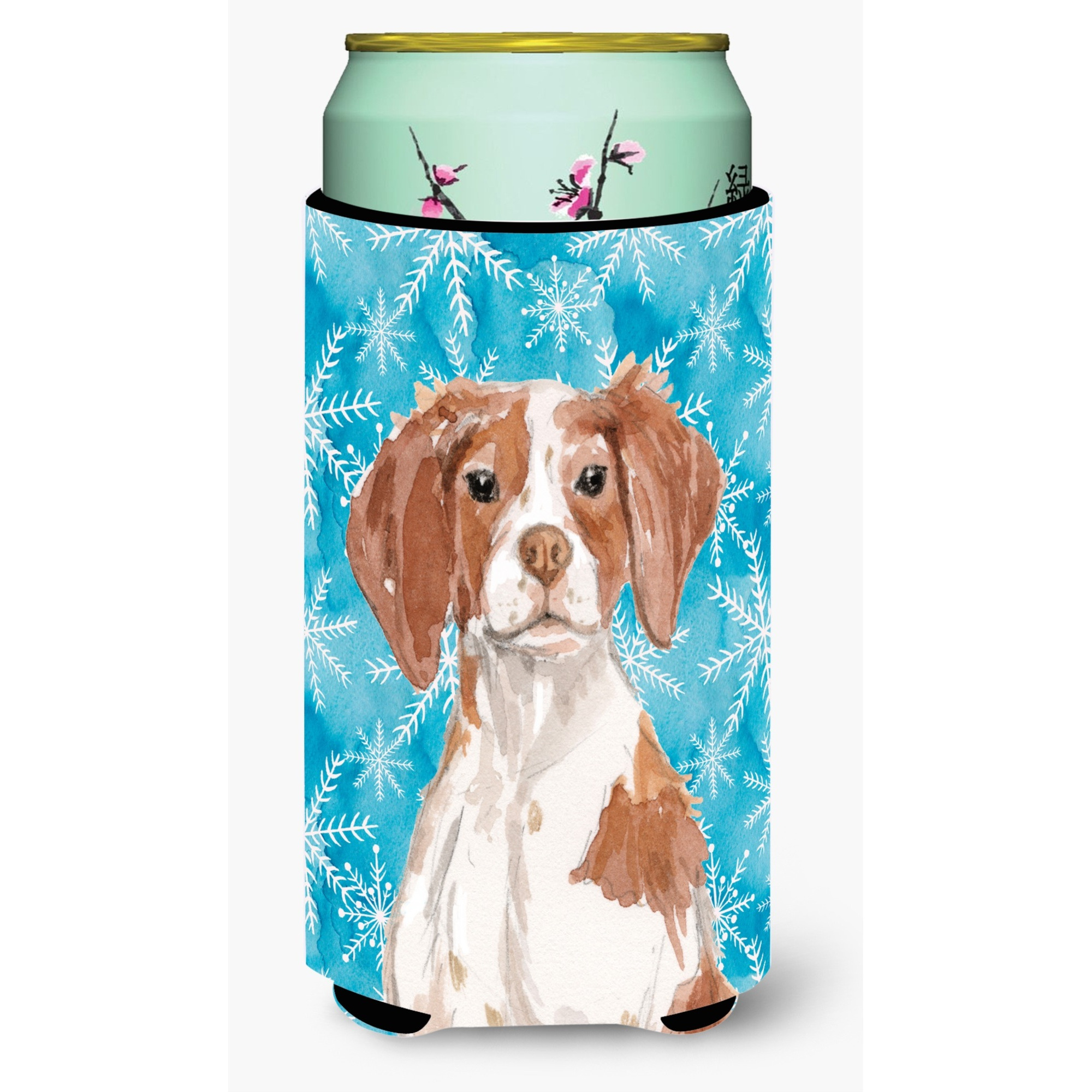&quotCaroline's Treasures Brittany Spaniel Winter Decorative Can Hugger, Tall, Multicolor"