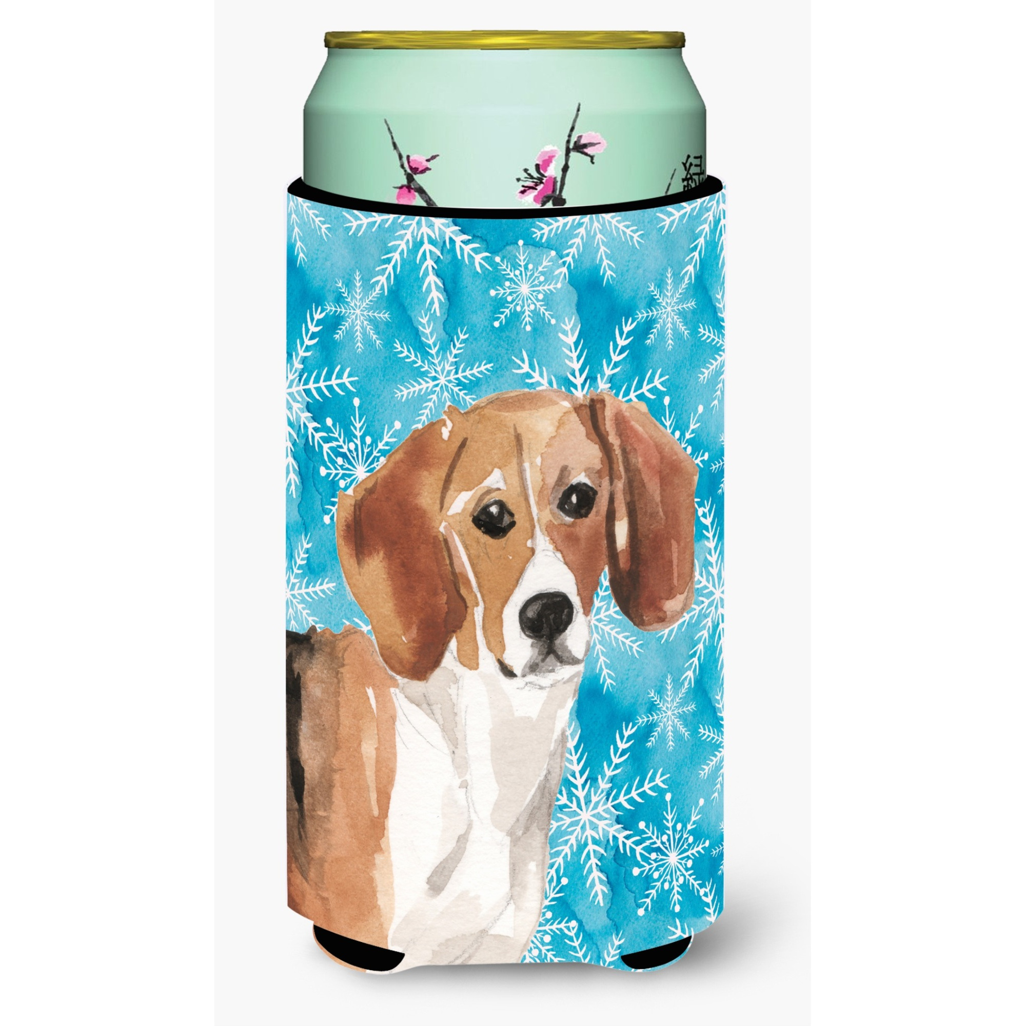 &quotCaroline's Treasures Beagle Winter Decorative Can Hugger, Tall, Multicolor"
