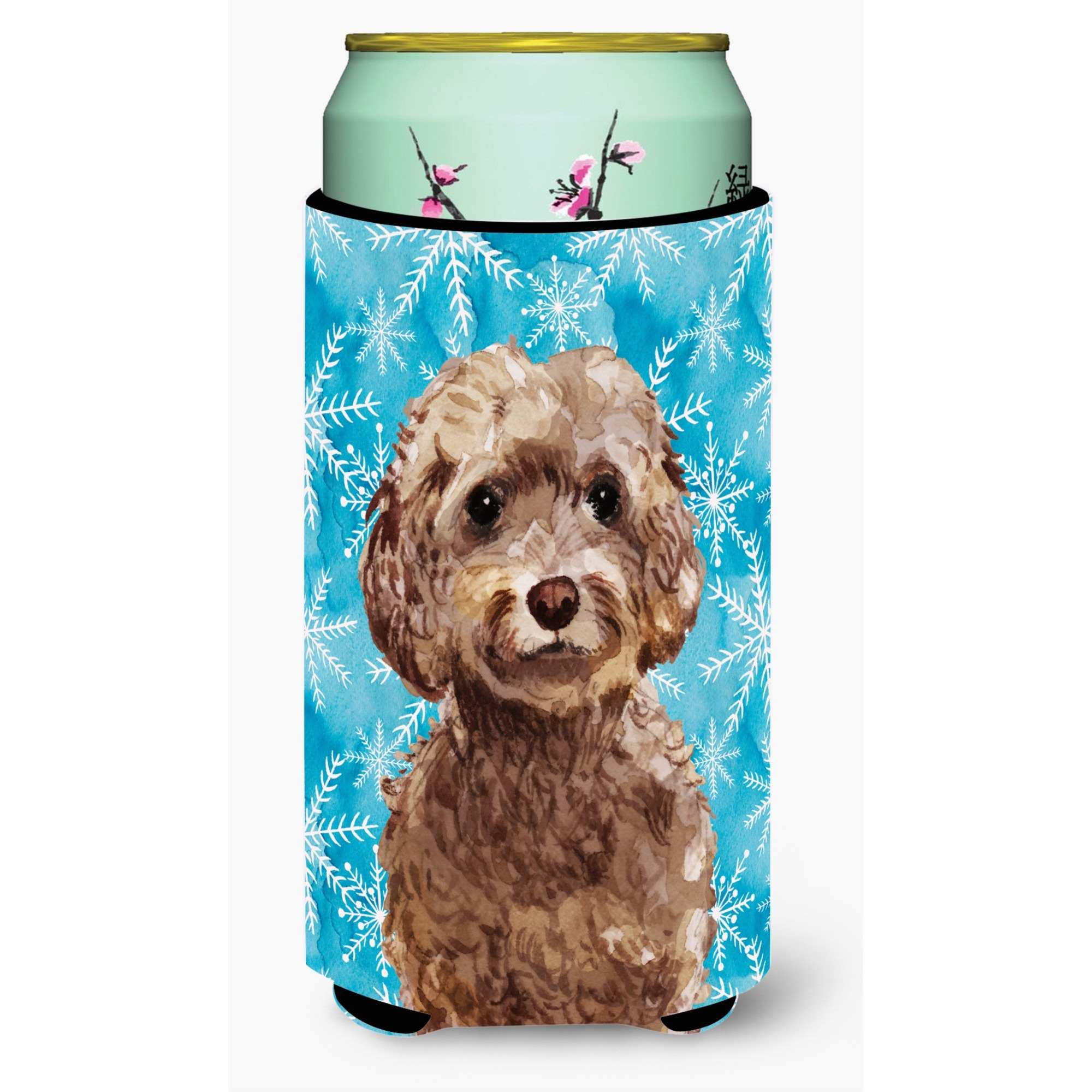 &quotCaroline's Treasures Brown Cockapoo Winter Decorative Can Hugger, Tall, Multicolor"