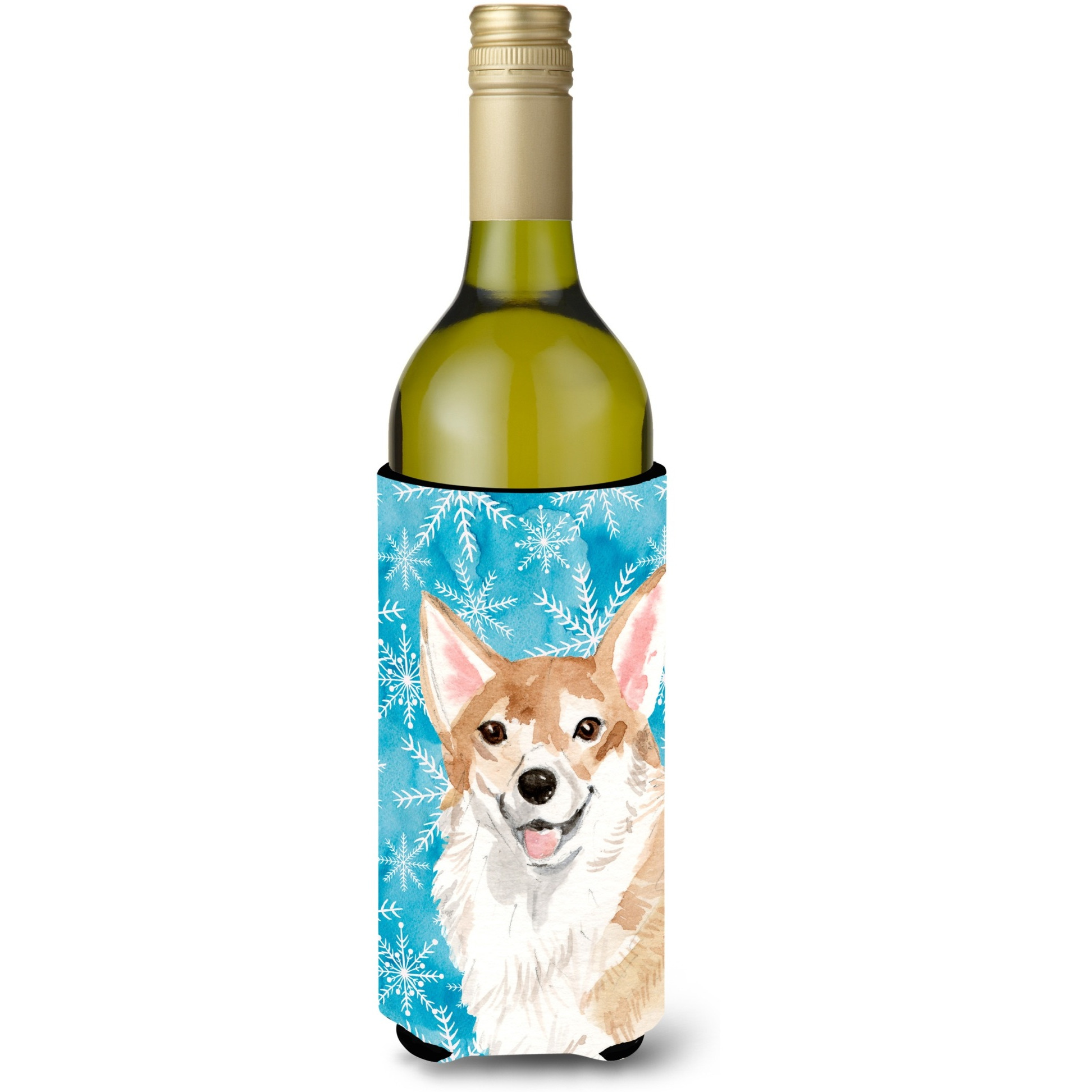&quotCaroline's Treasures Corgi Winter Decorative Bottle Hugger, 750ml, Multicolor"