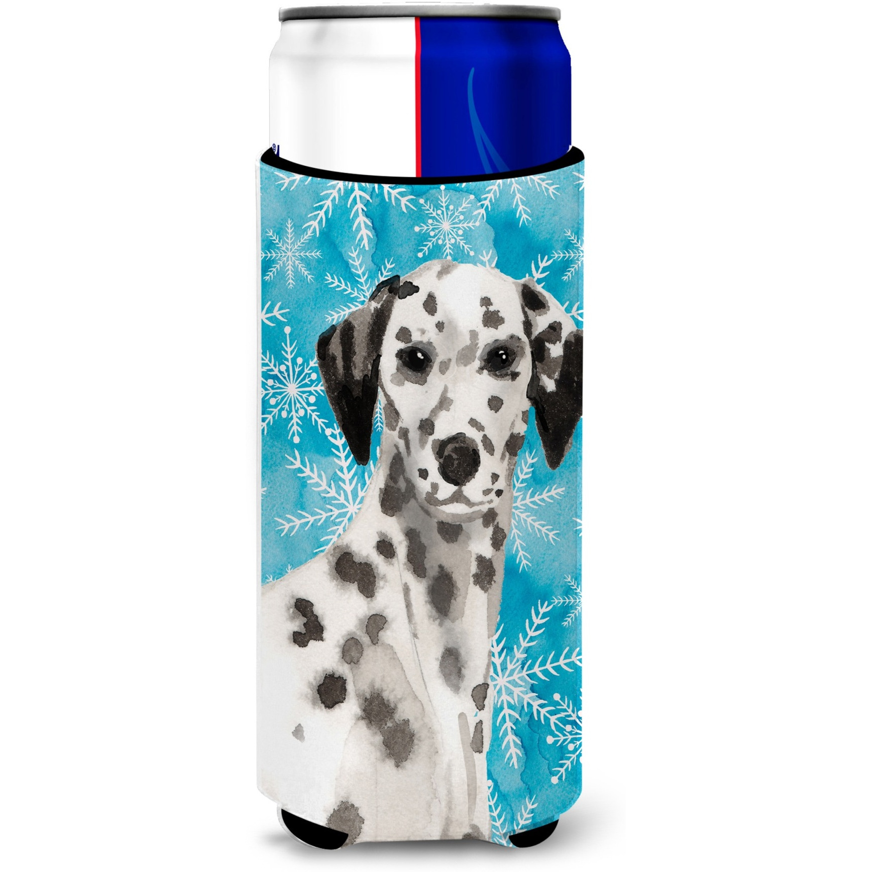 &quotCaroline's Treasures Dalmatian Winter Decorative Can Hugger, Slim, Multicolor"