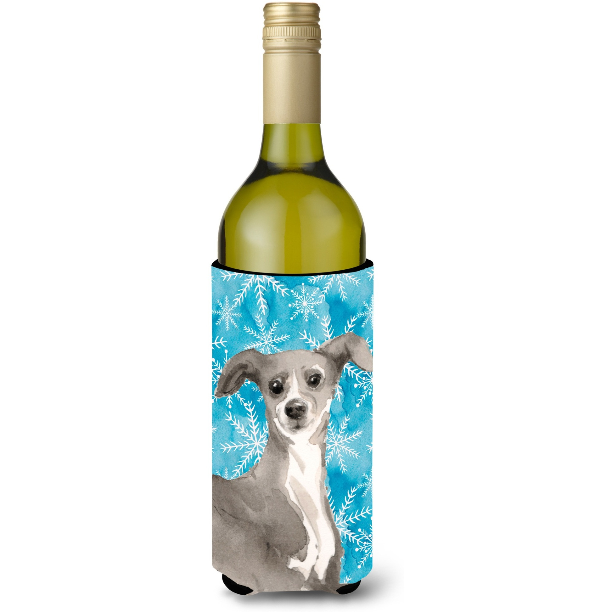 &quotCaroline's Treasures Italian Greyhound Winter Decorative Bottle Hugger, 750ml, Multicolor"