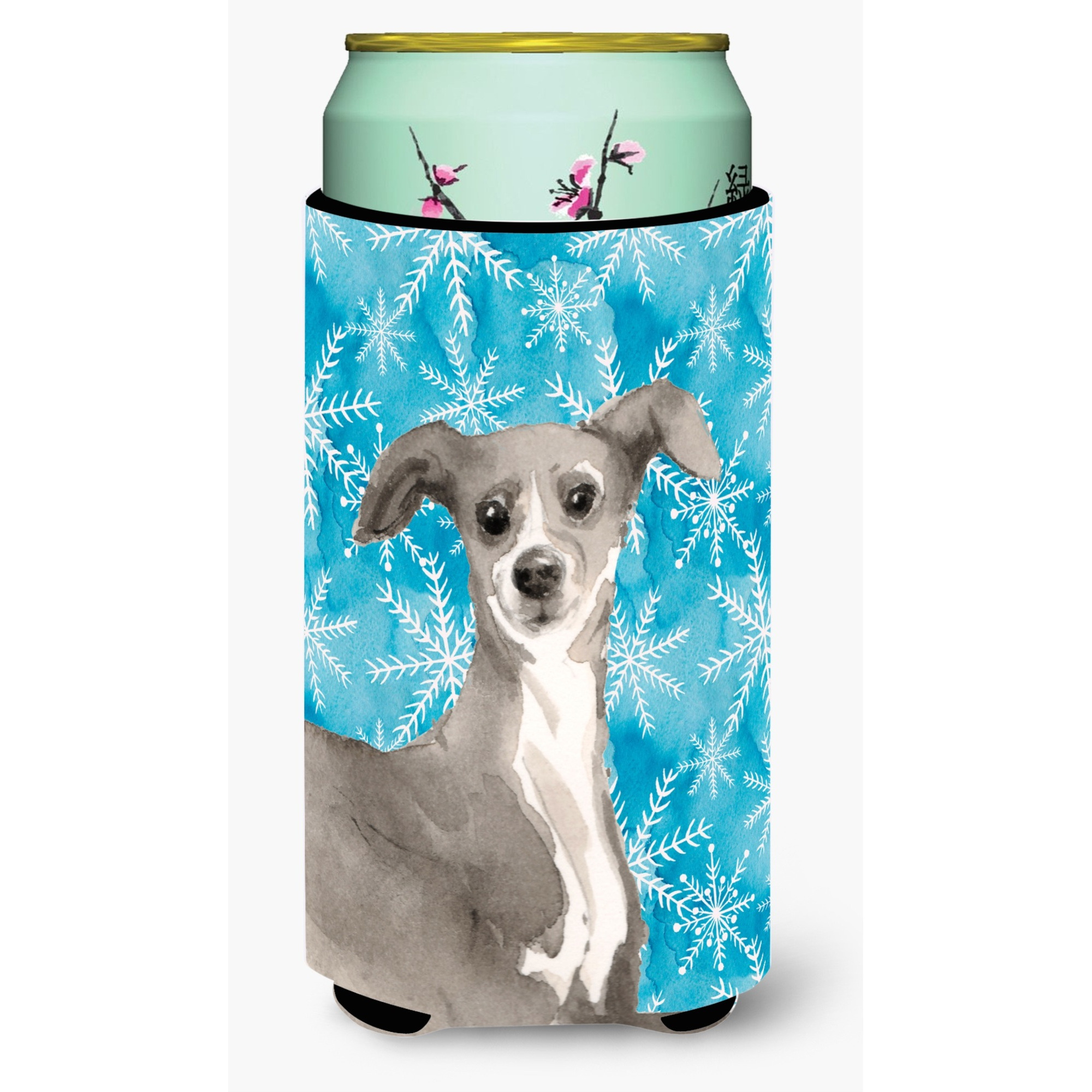 &quotCaroline's Treasures Italian Greyhound Winter Decorative Can Hugger, Tall, Multicolor"
