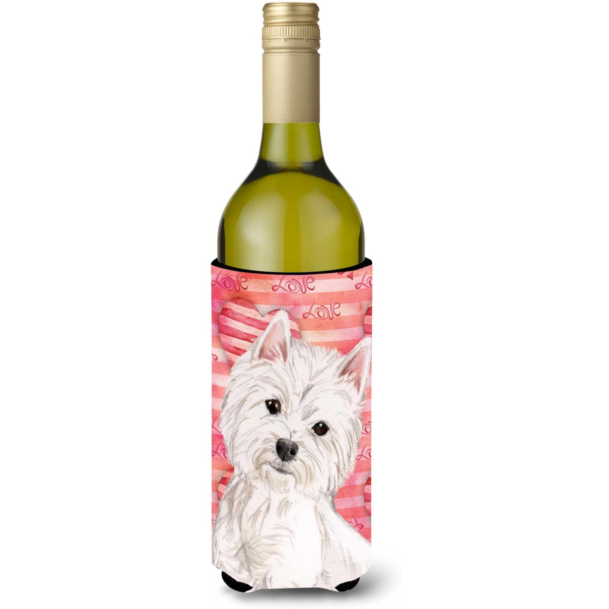 &quotCaroline's Treasures Westie Love Decorative Bottle Hugger, 750ml, Multicolor"