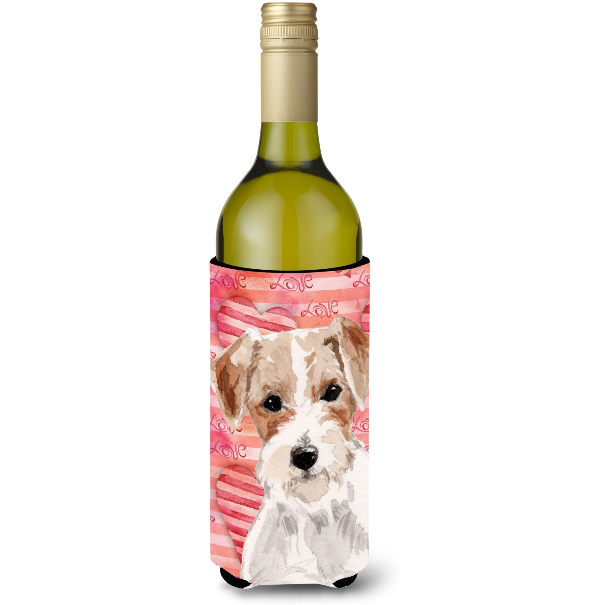 &quotCaroline's Treasures Wire Hair Jack Russell Love Decorative Bottle Hugger, 750ml, Multicolor"