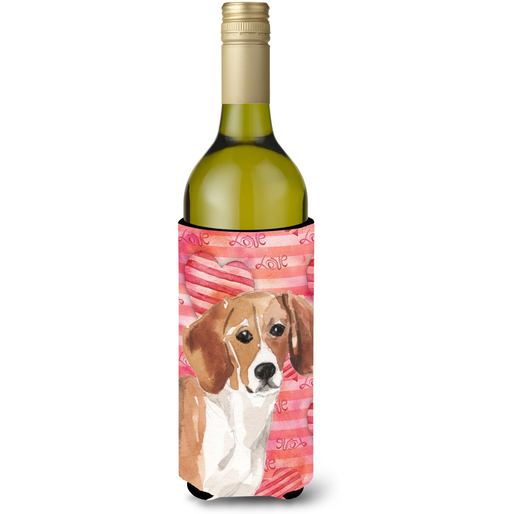&quotCaroline's Treasures Beagle Love Decorative Bottle Hugger, 750ml, Multicolor"