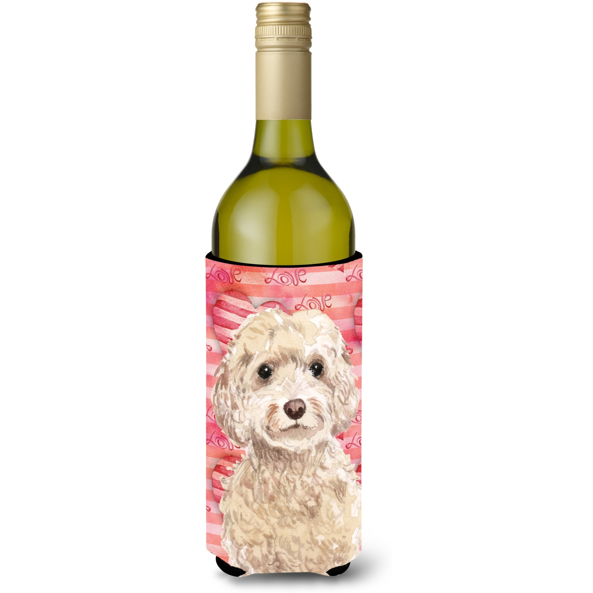 &quotCaroline's Treasures Champagne Cockapoo Love Decorative Bottle Hugger, 750ml, Multicolor"