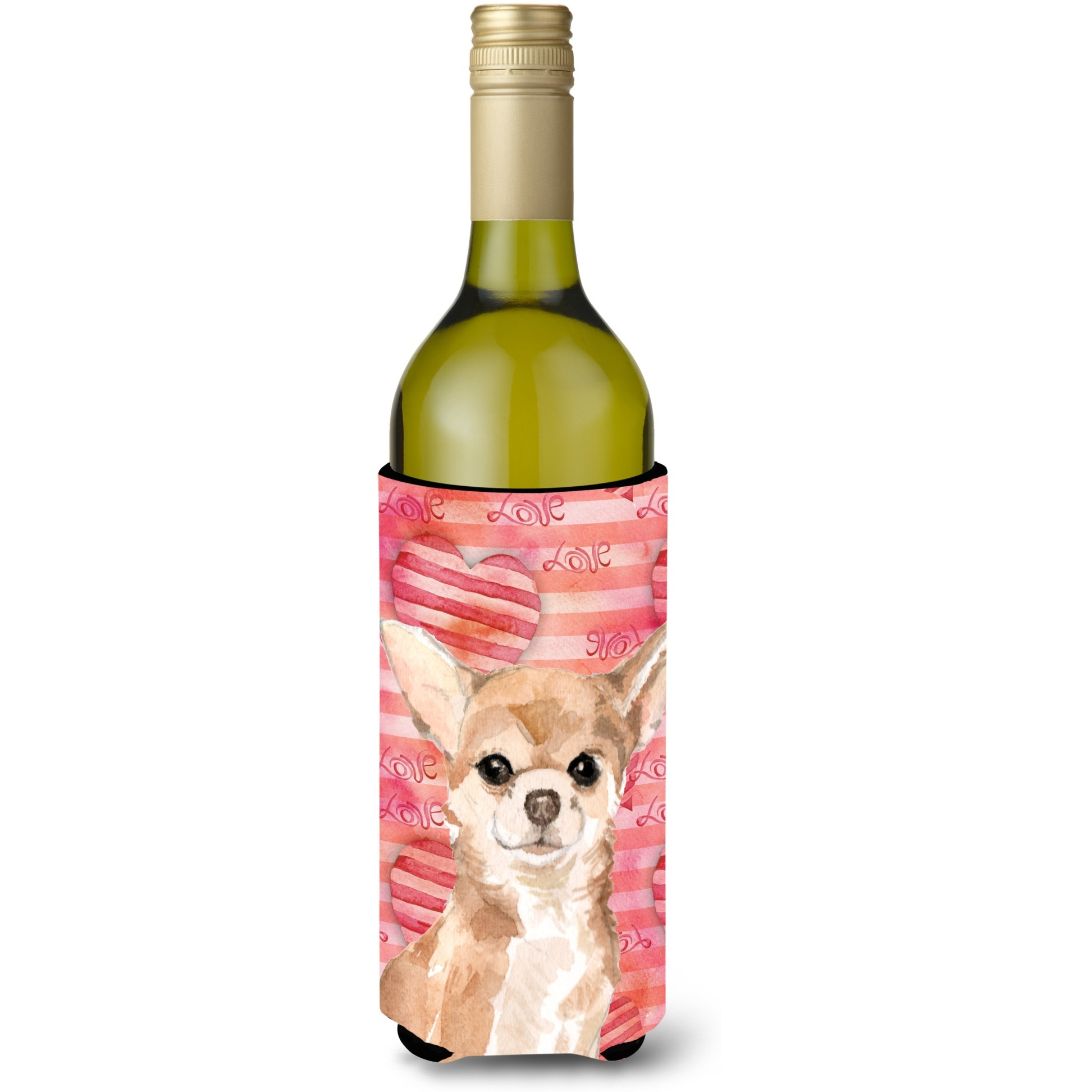 &quotCaroline's Treasures Chihuahua Love Decorative Bottle Hugger, 750ml, Multicolor"