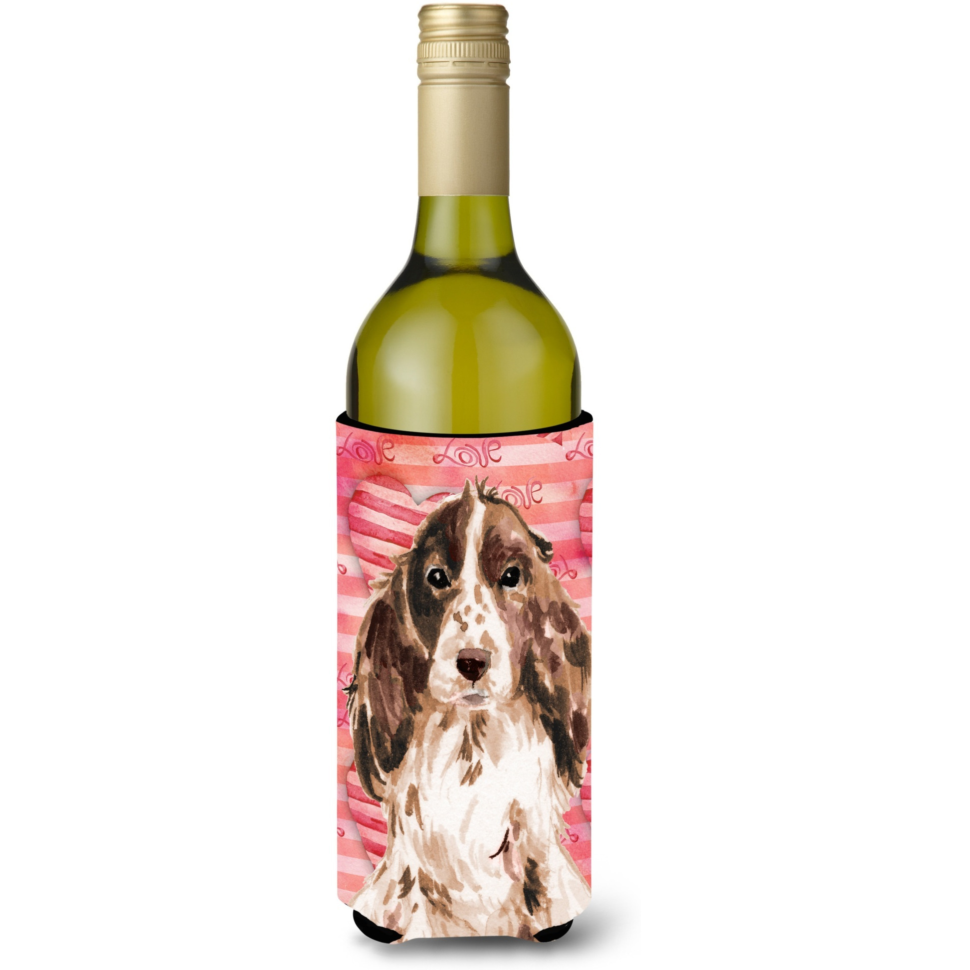 &quotCaroline's Treasures Brown Parti Love Decorative Bottle Hugger, 750ml, Multicolor"