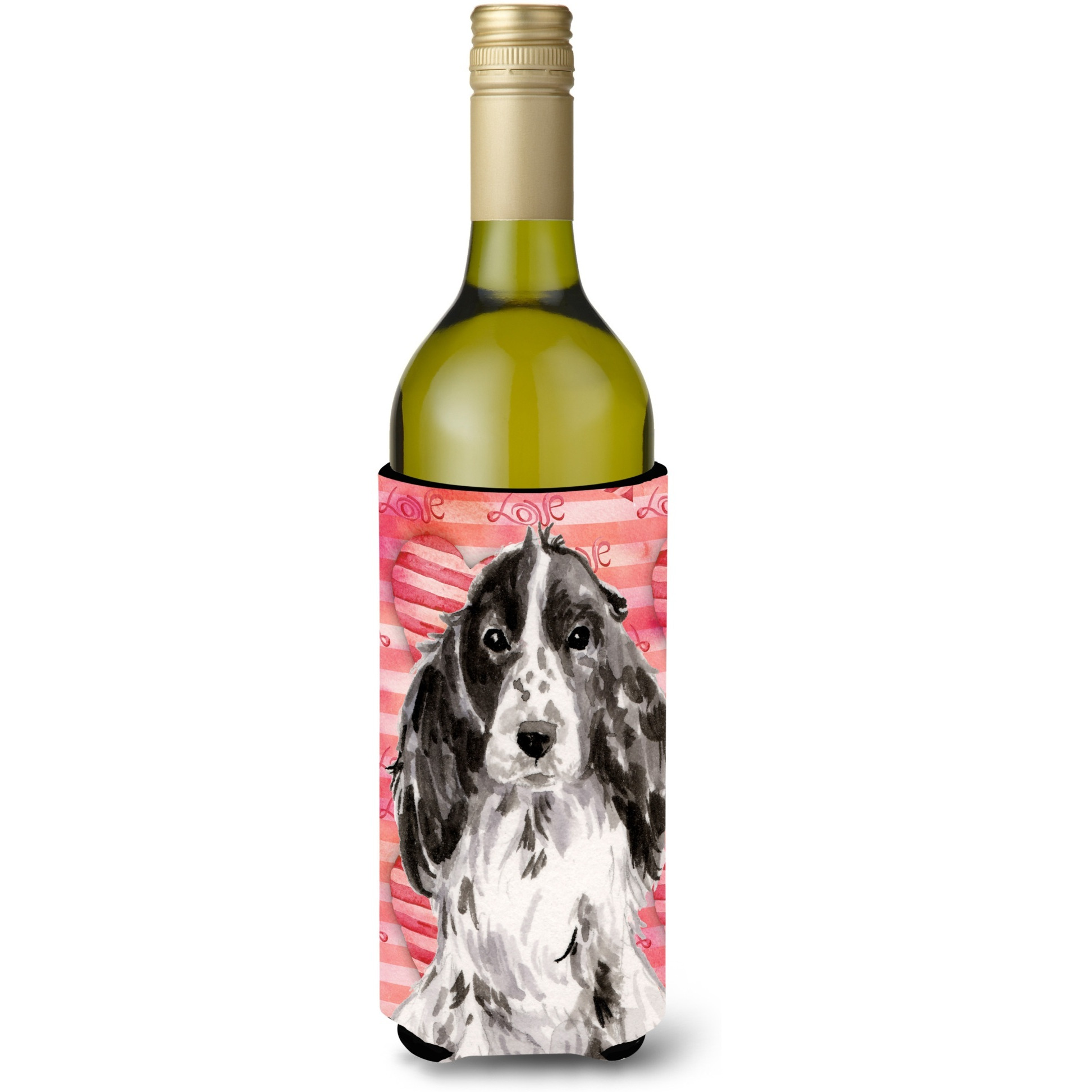 &quotCaroline's Treasures Black Parti Love Decorative Bottle Hugger, 750ml, Multicolor"
