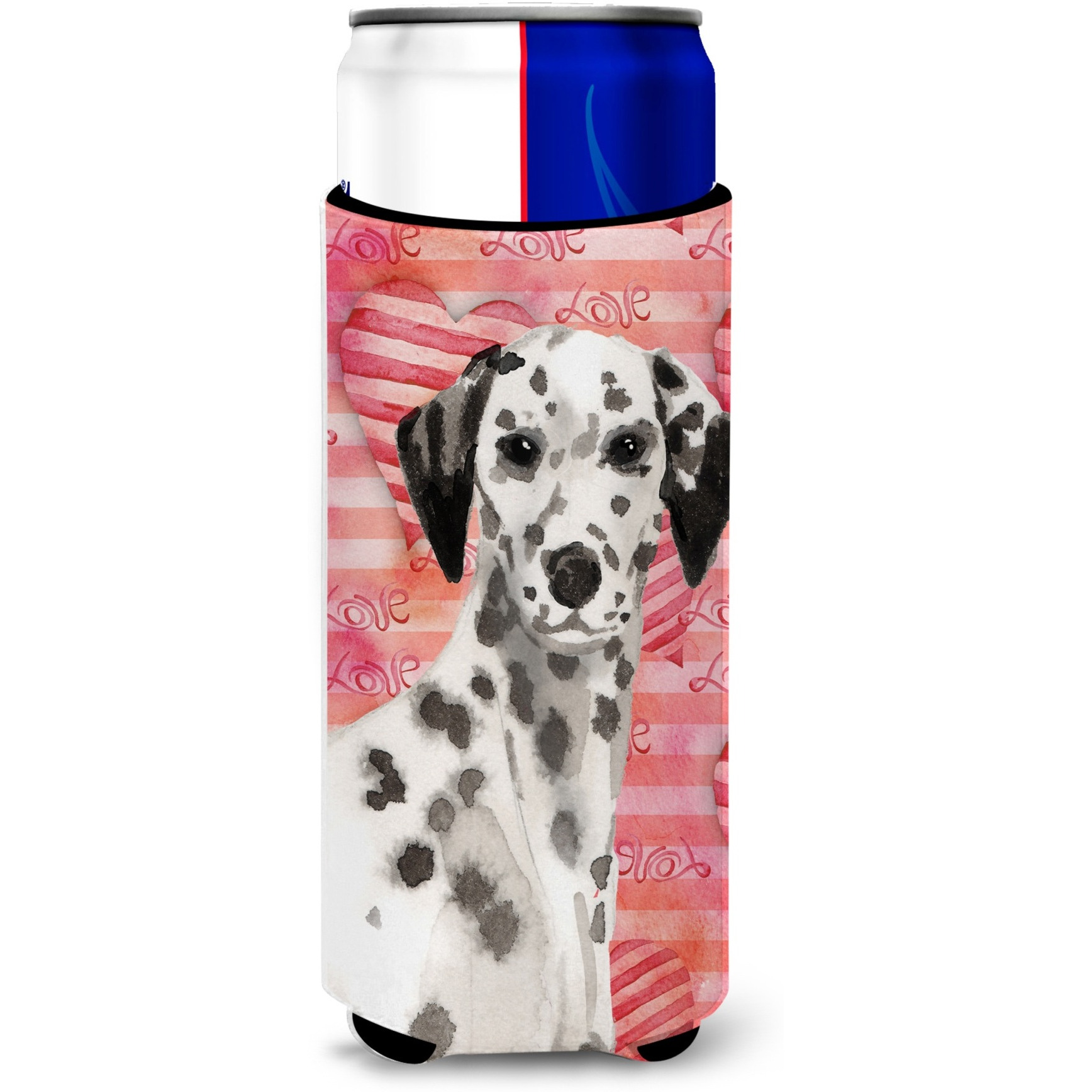 &quotCaroline's Treasures Dalmatian Love Decorative Can Hugger, Slim, Multicolor"