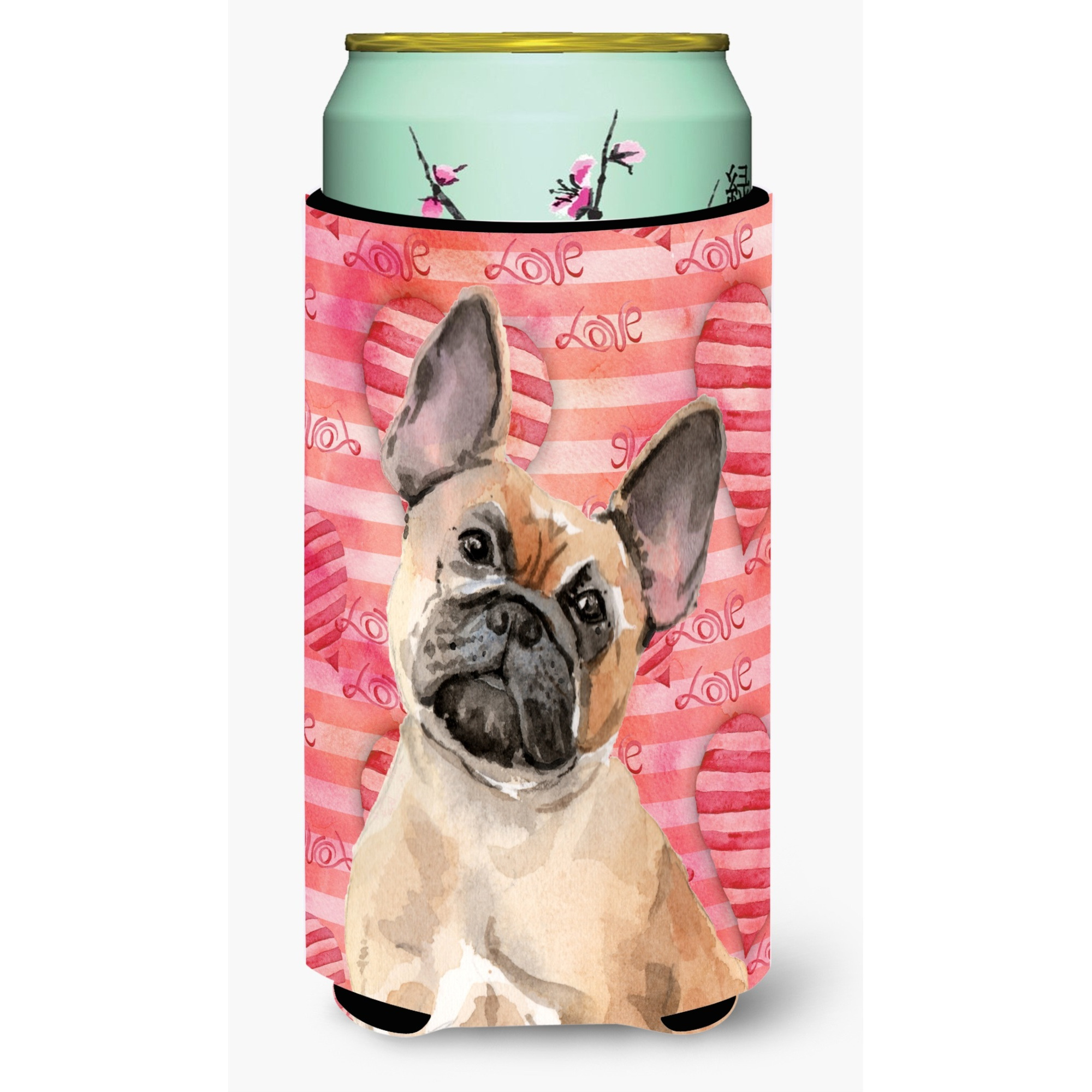&quotCaroline's Treasures Fawn French Bulldog Love Decorative Can Hugger, Tall, Multicolor"