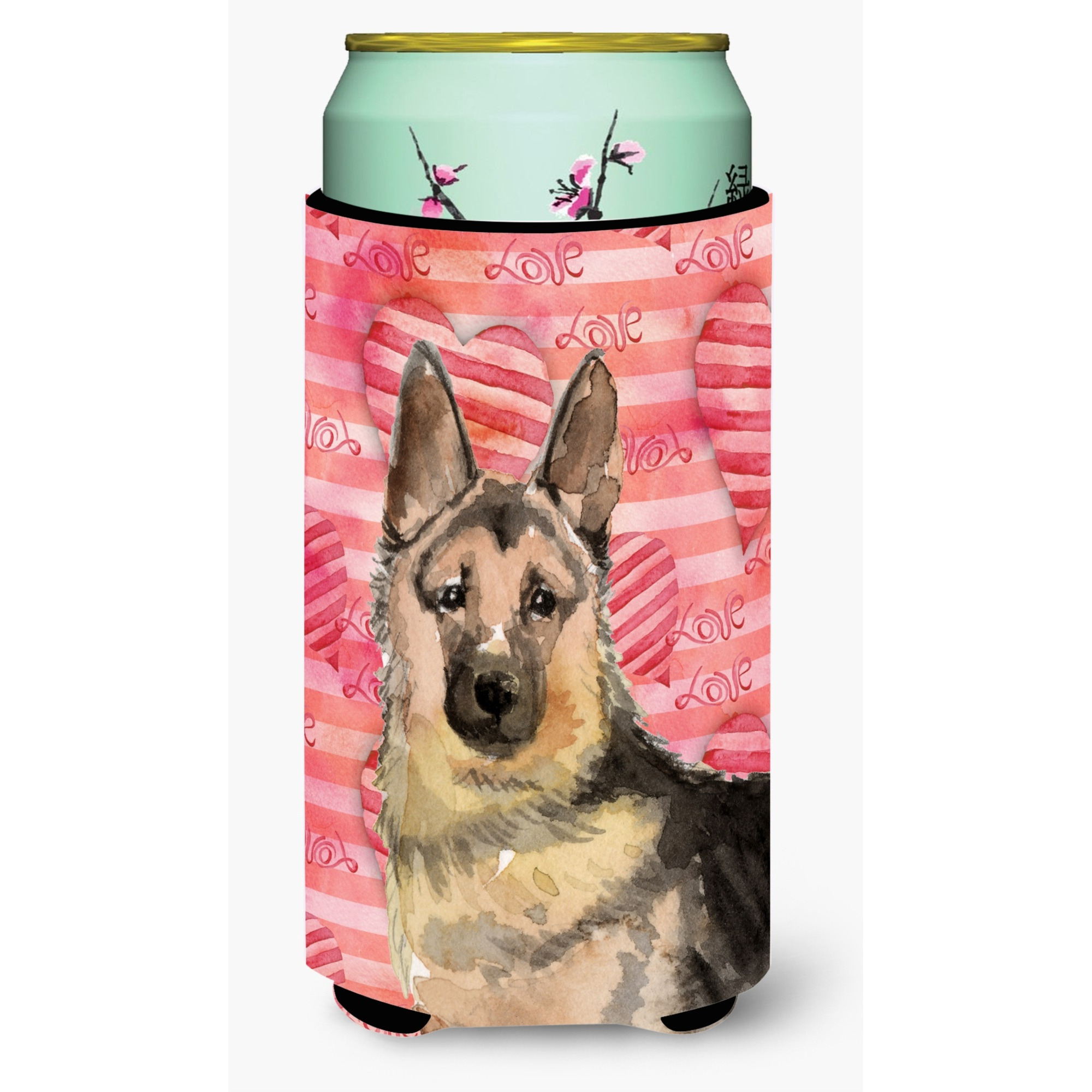 &quotCaroline's Treasures German Shepherd Love Decorative Can Hugger, Tall, Multicolor"