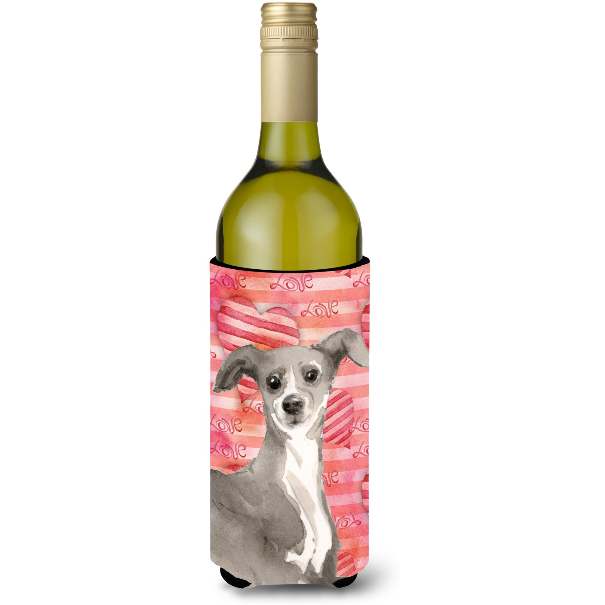 &quotCaroline's Treasures Italian Greyhound Love Decorative Bottle Hugger, 750ml, Multicolor"