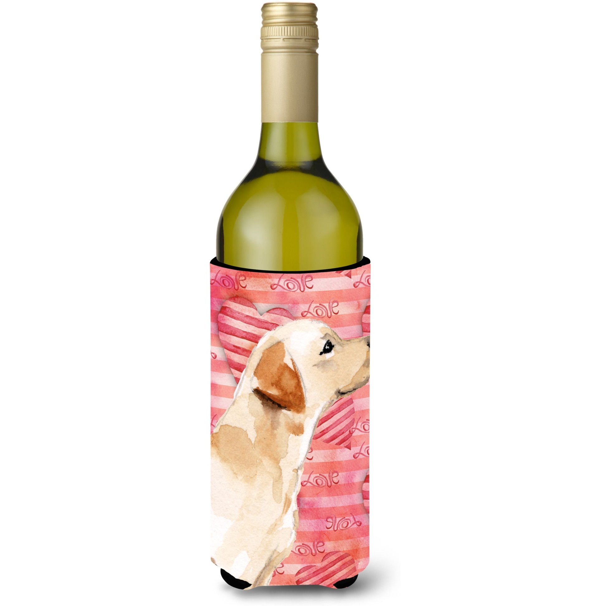 &quotCaroline's Treasures Yellow Labrador 2 Love Decorative Bottle Hugger, 750ml, Multicolor"