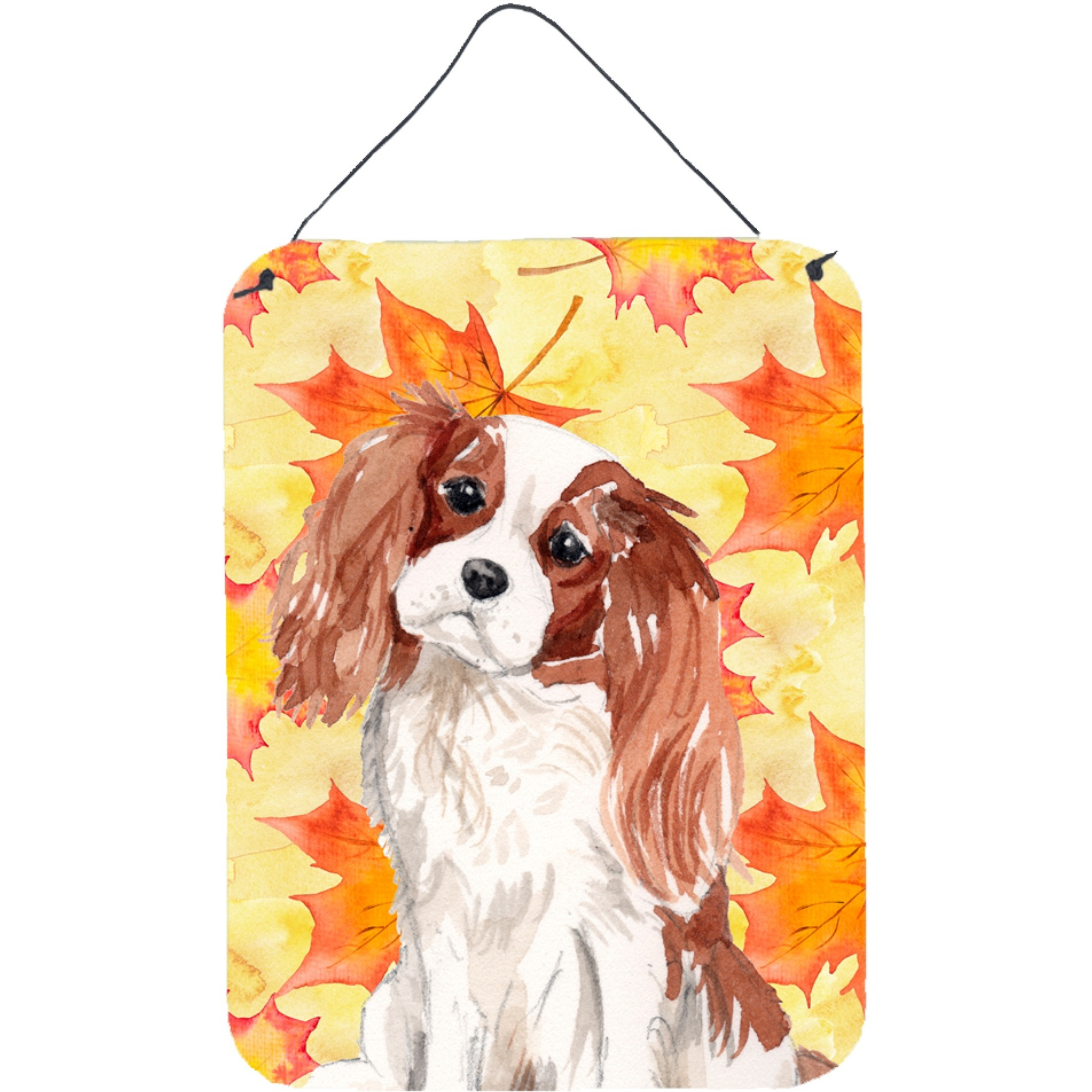 &quotCaroline's Treasures Blenheim Cavalier Spaniel Fall Metal Print, 16"" x 12"", Multicolor"