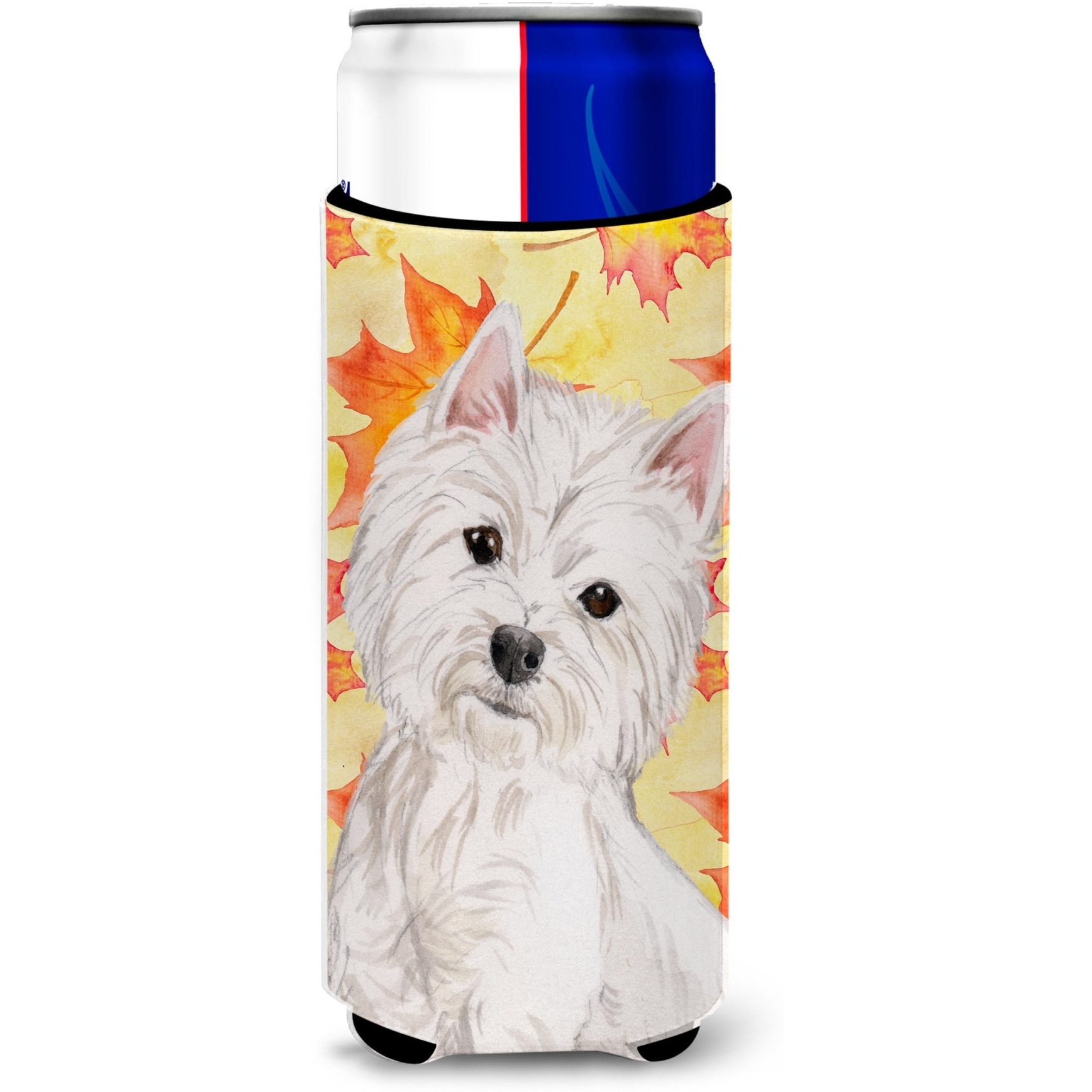 &quotCaroline's Treasures Westie Fall Decorative Can Hugger, Slim, Multicolor"
