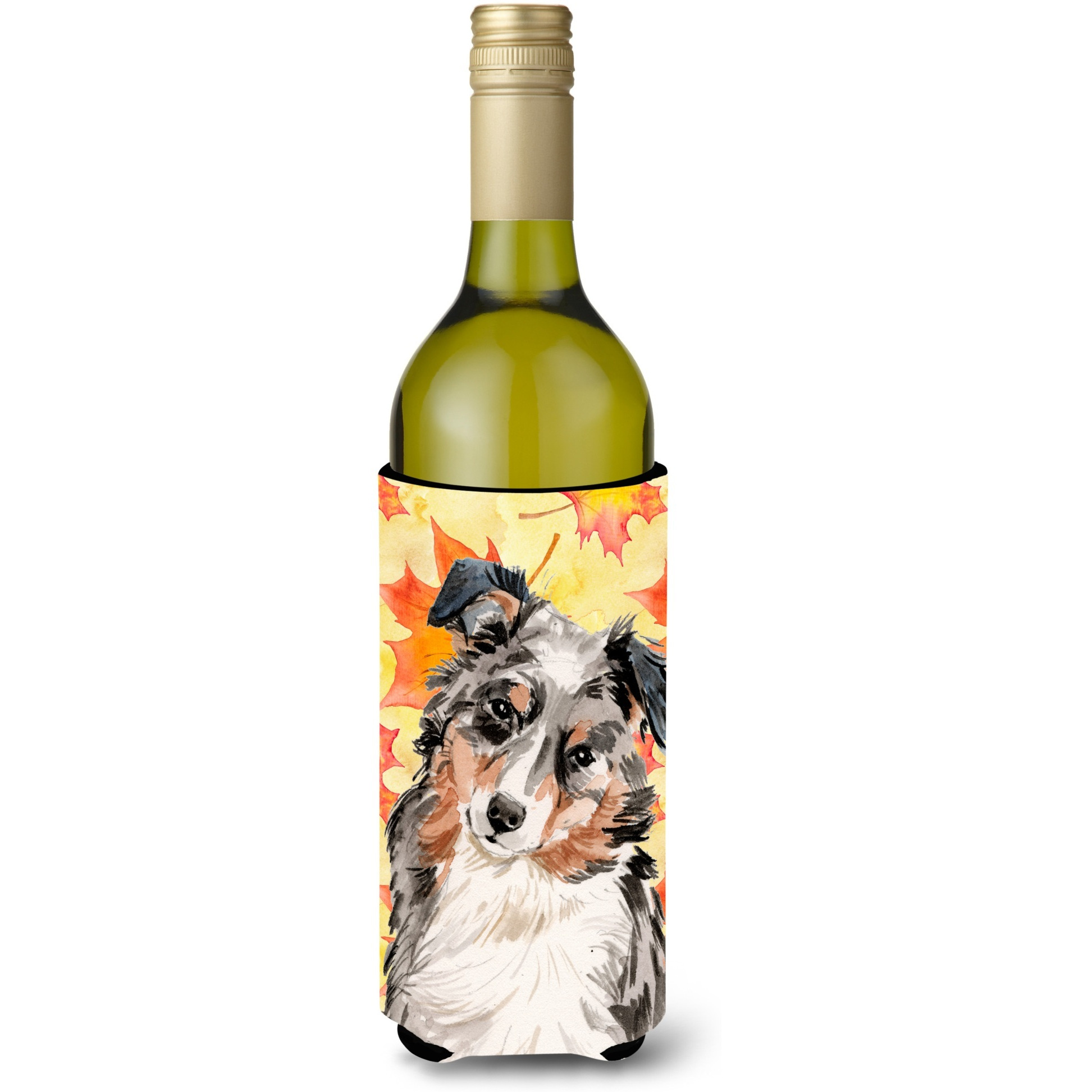 &quotCaroline's Treasures Australian Shepherd Fall Decorative Bottle Hugger, 750ml, Multicolor"
