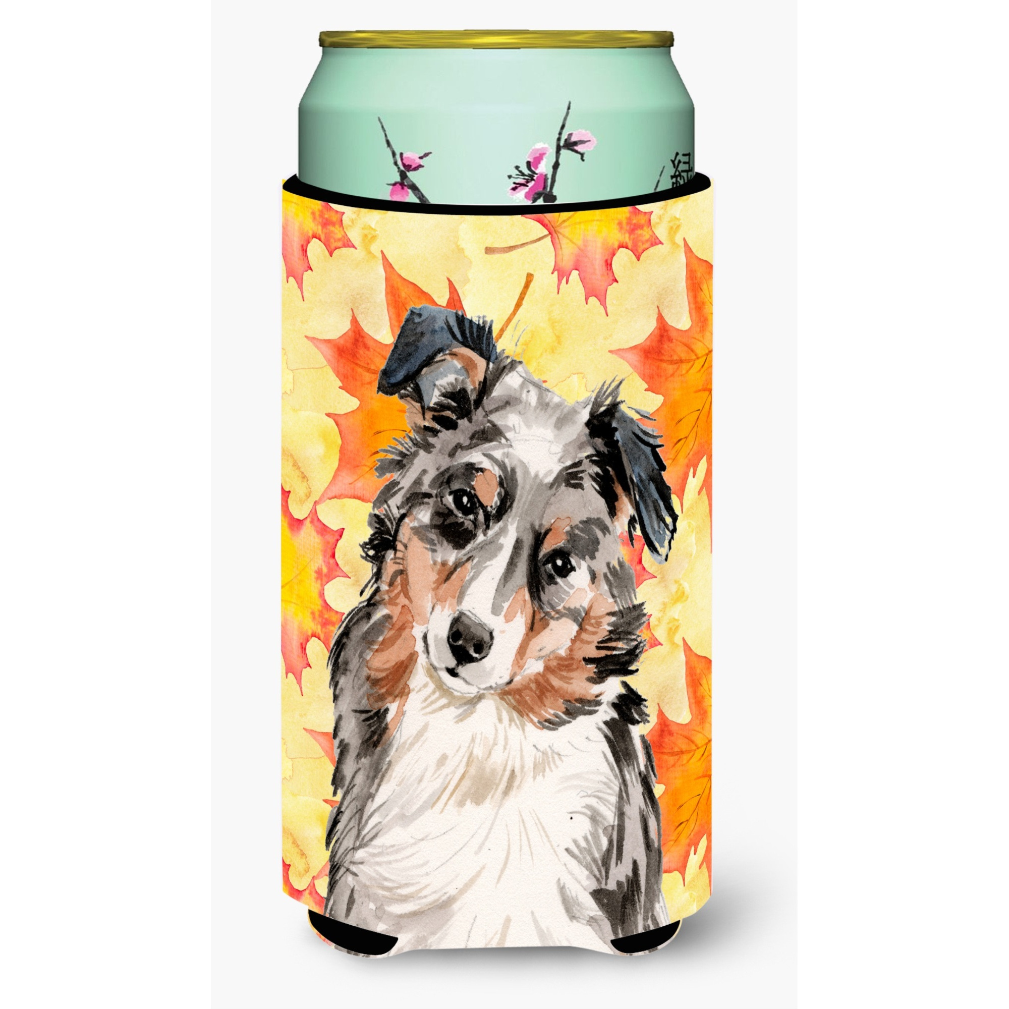 &quotCaroline's Treasures Australian Shepherd Fall Decorative Can Hugger, Tall, Multicolor"
