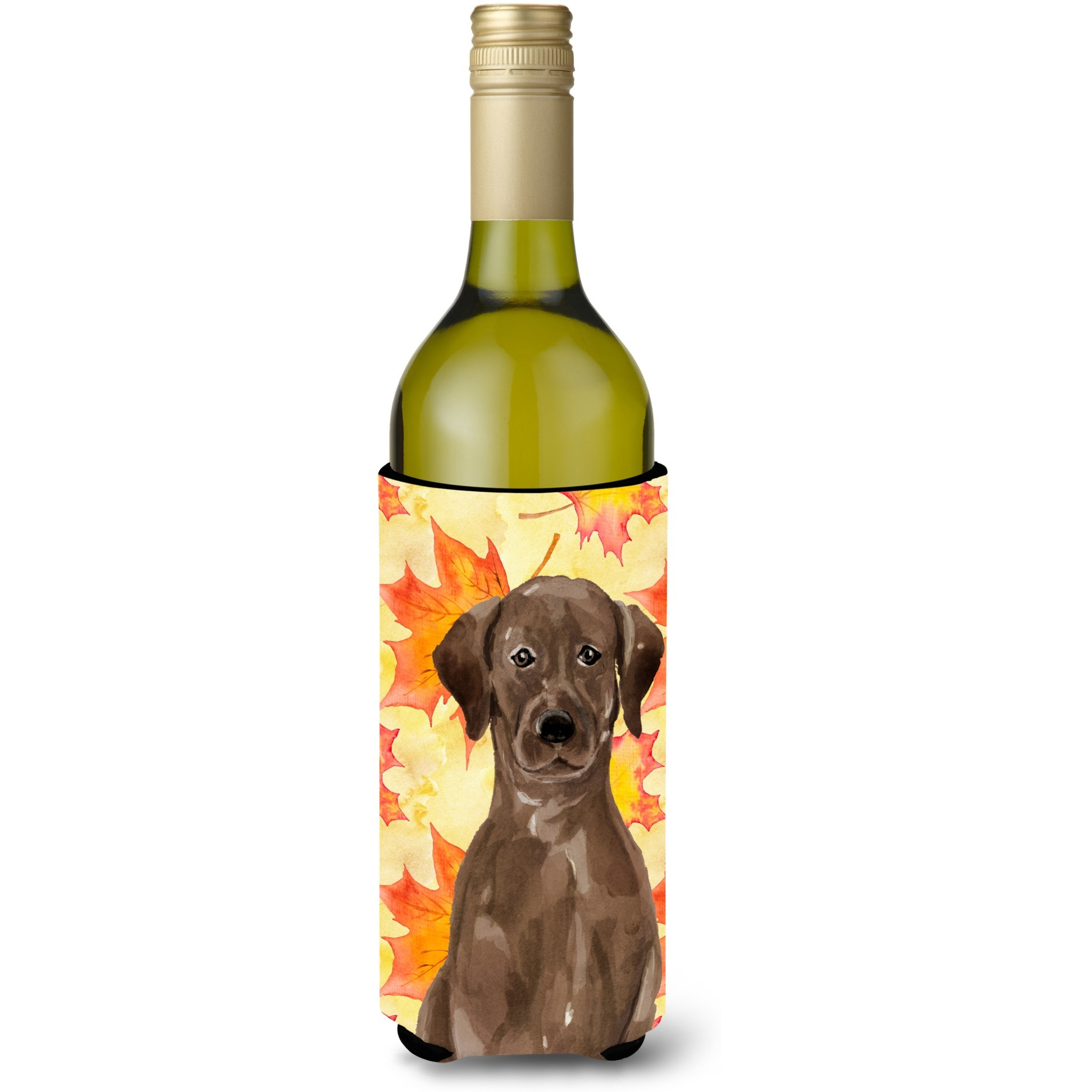 &quotCaroline's Treasures Chocolate Labrador Fall Decorative Bottle Hugger, 750ml, Multicolor"