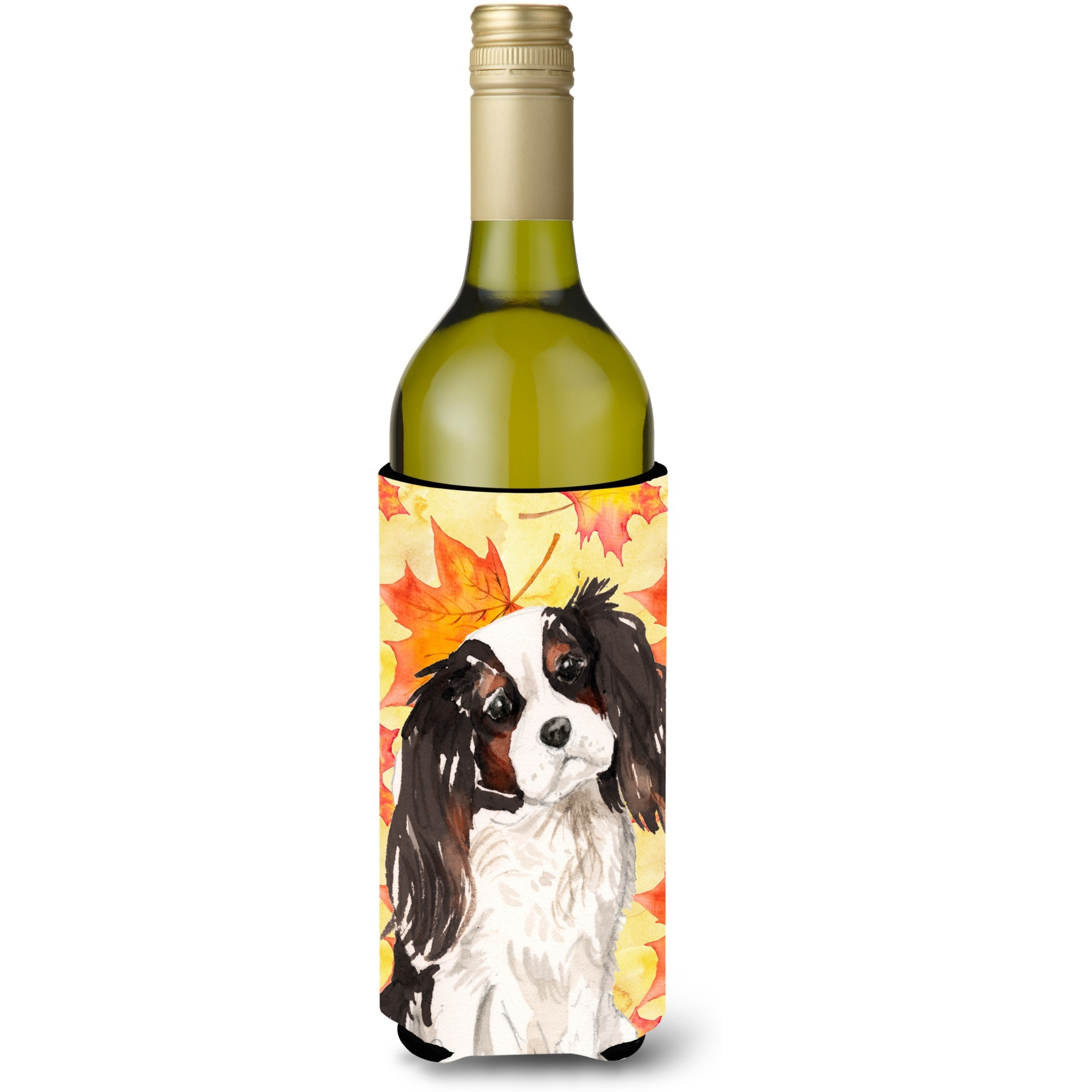 &quotCaroline's Treasures Tricolor Cavalier Spaniel Fall Decorative Bottle Hugger, 750ml, Multicolor"