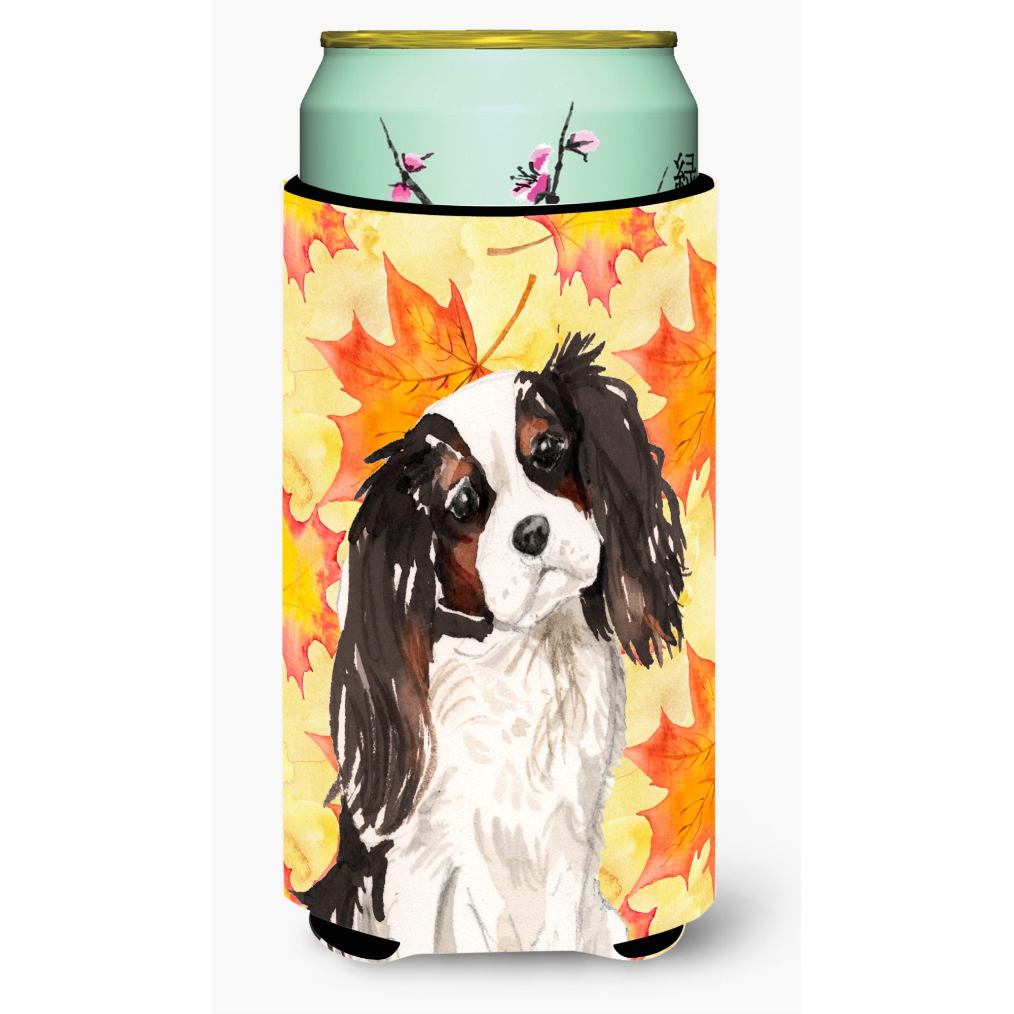 &quotCaroline's Treasures Tricolor Cavalier Spaniel Fall Decorative Can Hugger, Tall, Multicolor"