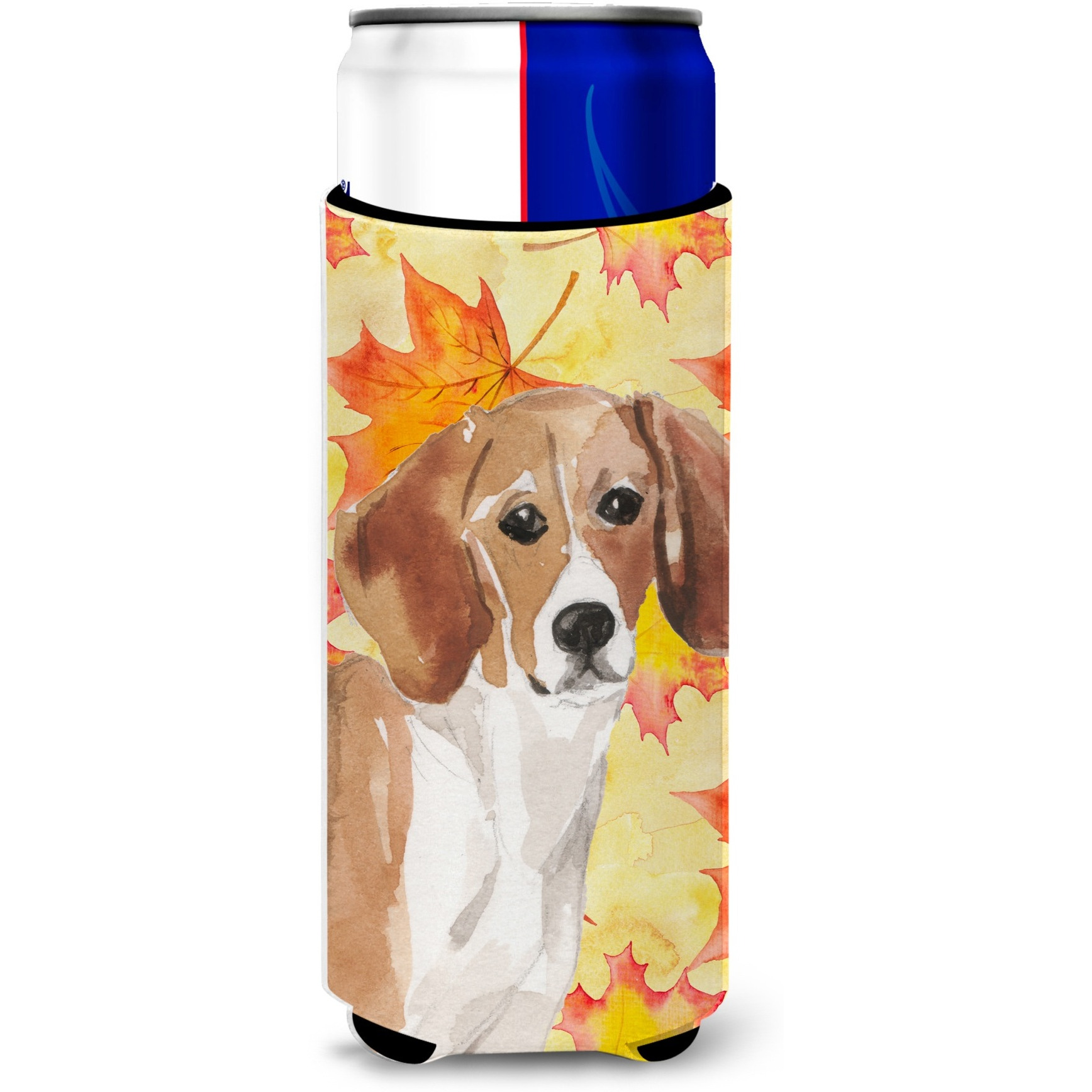 &quotCaroline's Treasures Beagle Fall Decorative Can Hugger, Slim, Multicolor"