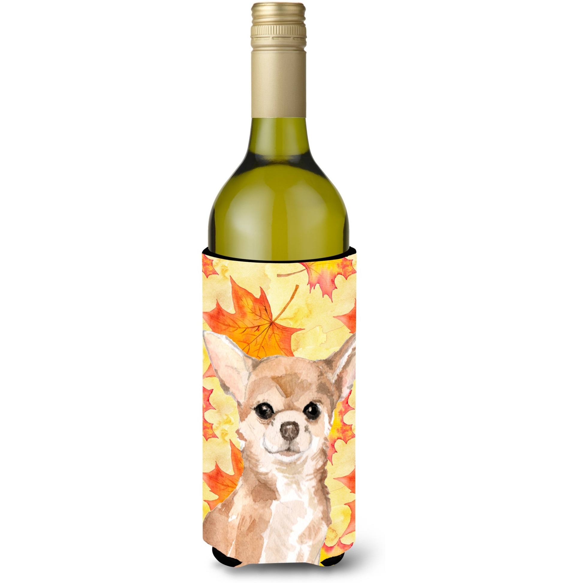 &quotCaroline's Treasures Chihuahua Fall Decorative Bottle Hugger, 750ml, Multicolor"