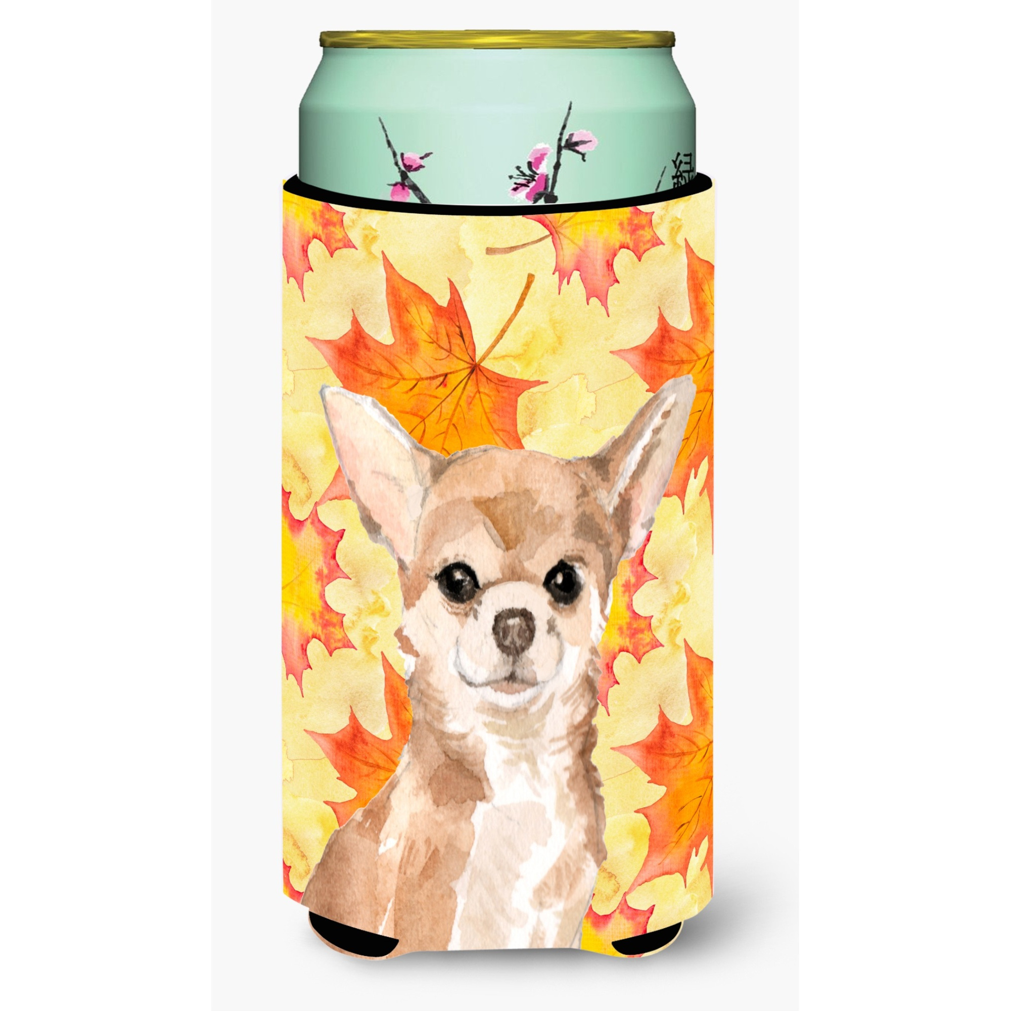 &quotCaroline's Treasures Chihuahua Fall Decorative Can Hugger, Tall, Multicolor"