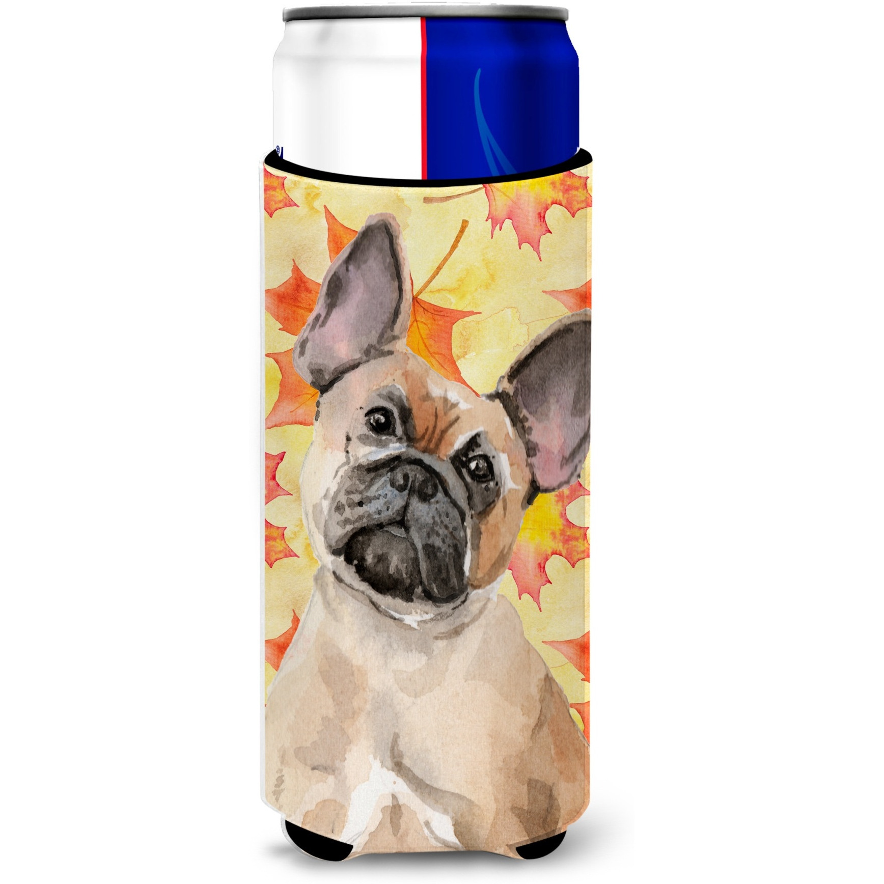 &quotCaroline's Treasures Fawn French Bulldog Fall Decorative Can Hugger, Slim, Multicolor"