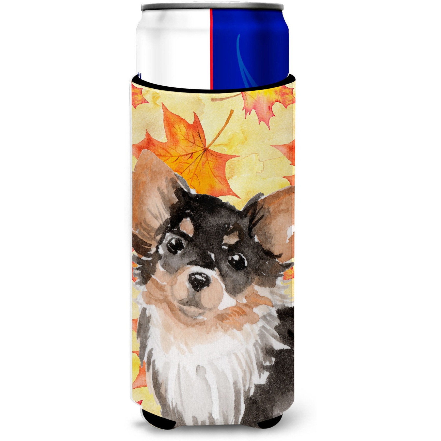 &quotCaroline's Treasures Long Haired Chihuahua Fall Decorative Can Hugger, Slim, Multicolor"