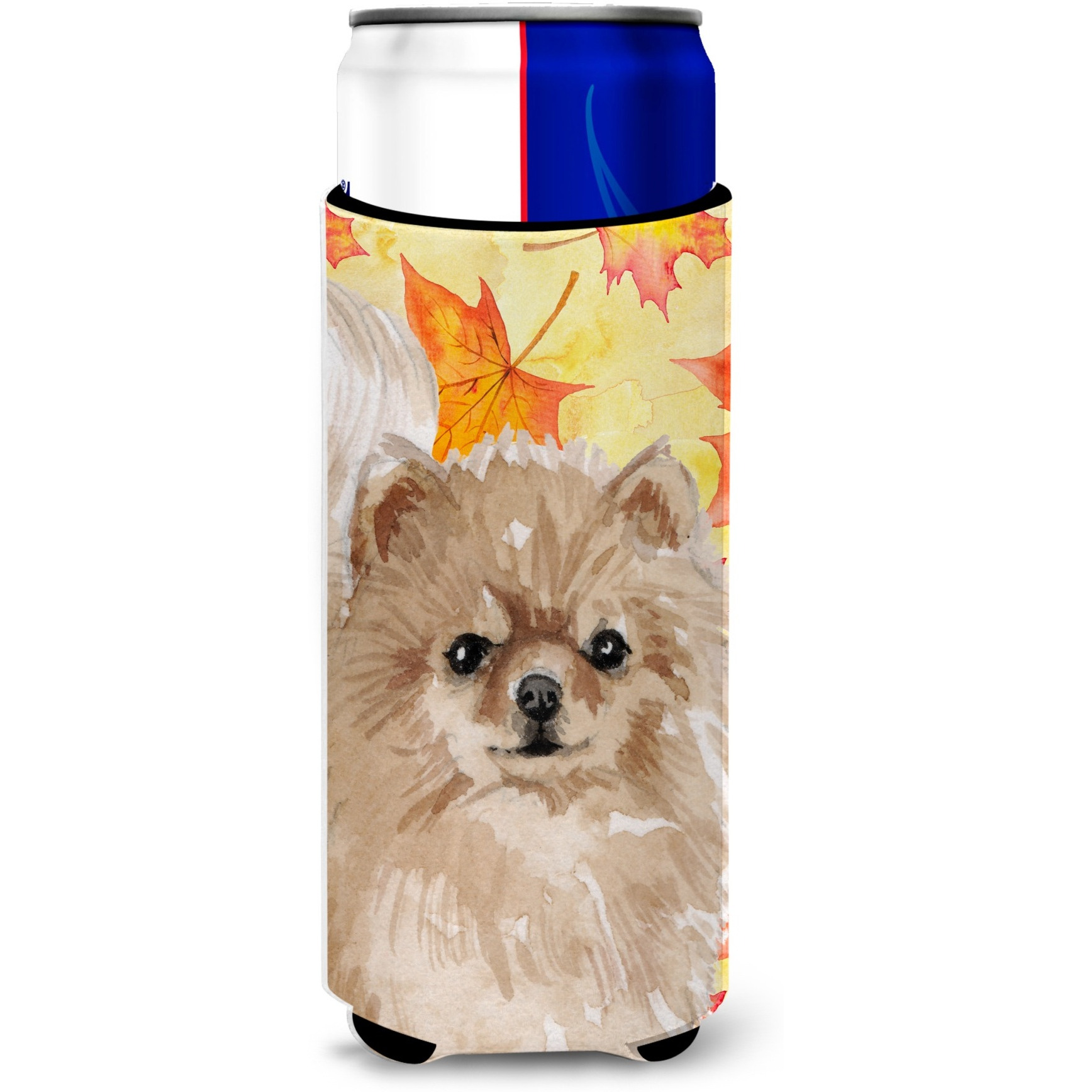 &quotCaroline's Treasures Pomeranian Fall Decorative Can Hugger, Slim, Multicolor"
