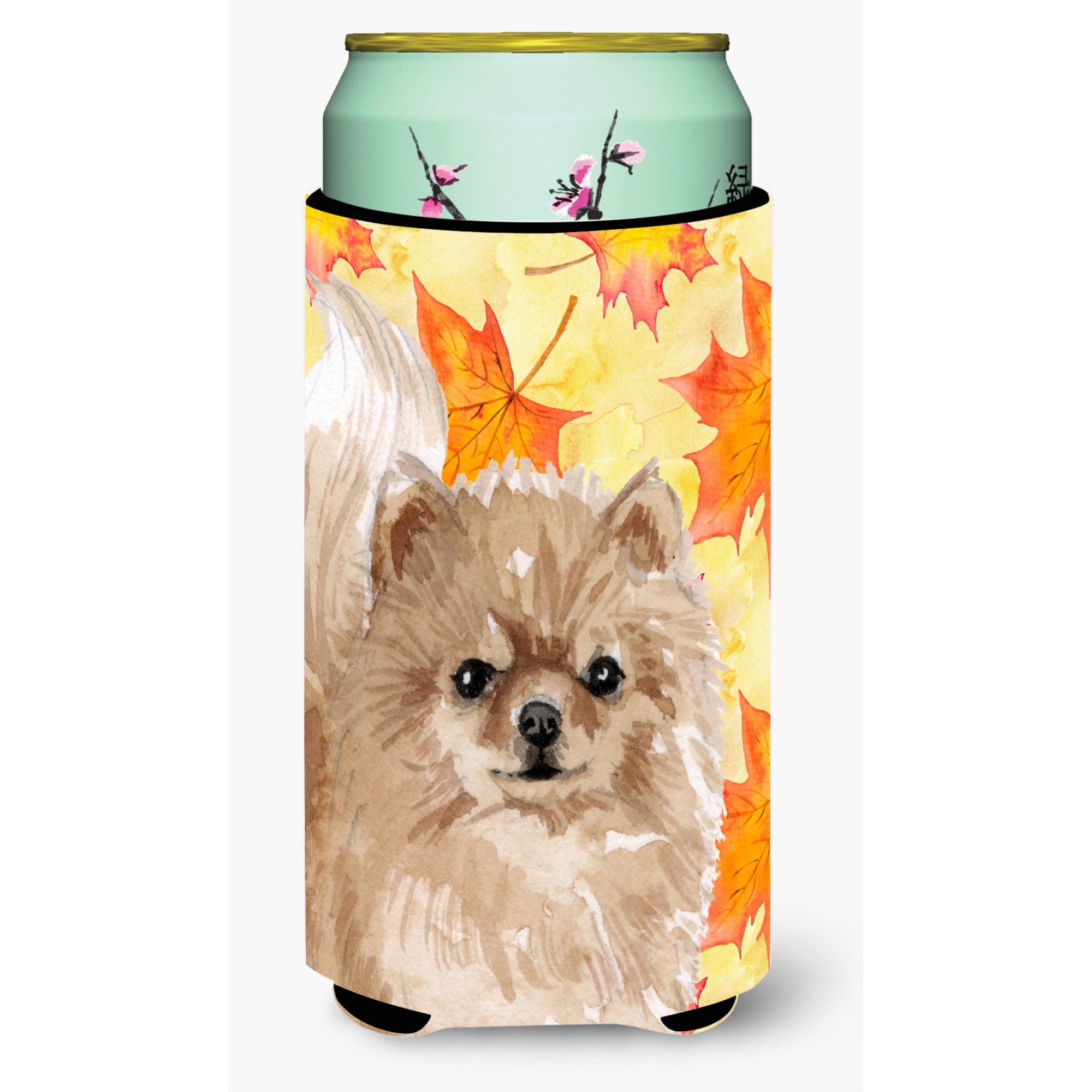 &quotCaroline's Treasures Pomeranian Fall Decorative Can Hugger, Tall, Multicolor"