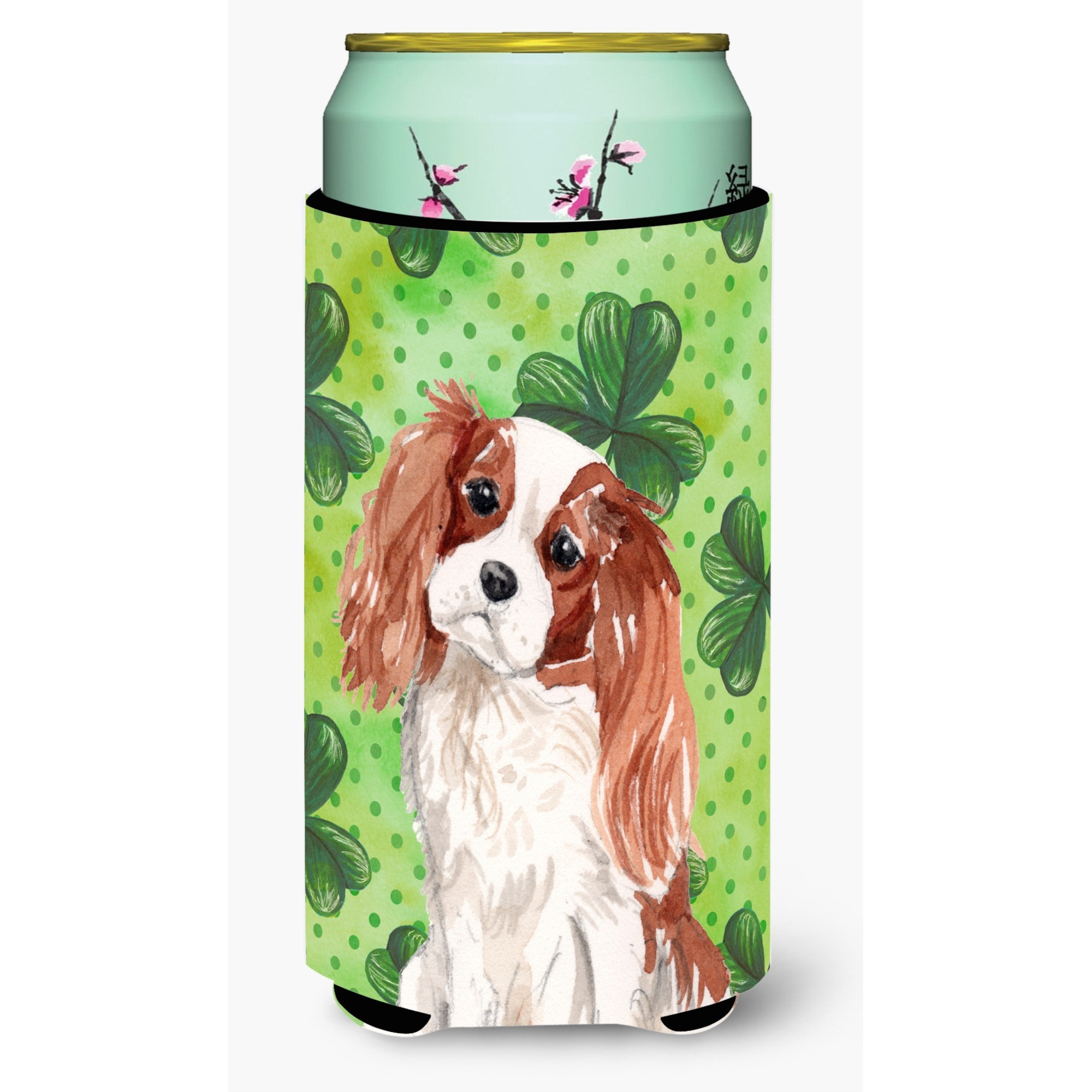 &quotCaroline's Treasures Blenheim Cavalier Spaniel St. Patrick's Decorative Can Hugger, Tall, Multicolor"