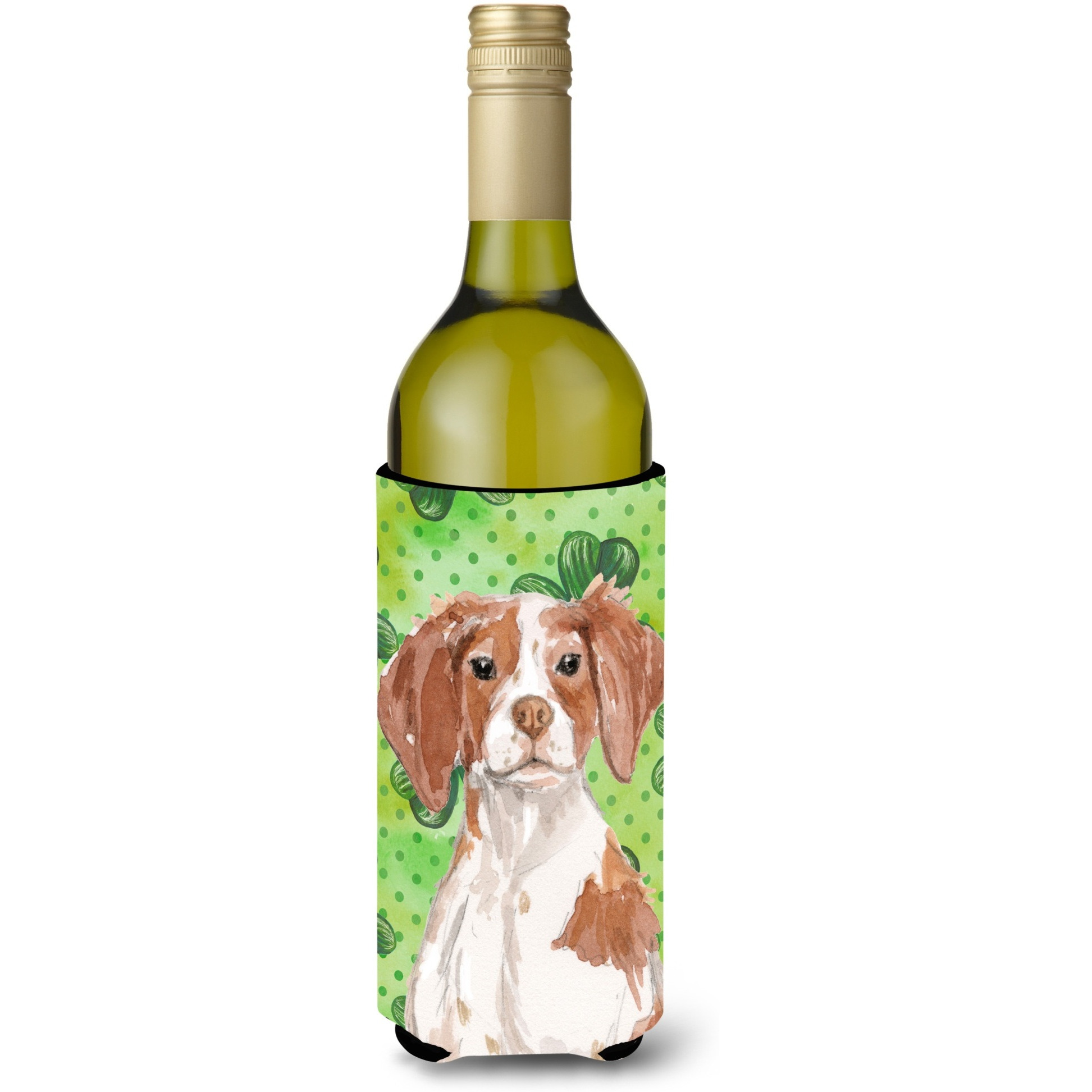 &quotCaroline's Treasures Brittany Spaniel St. Patrick's Decorative Bottle Hugger, 750ml, Multicolor"