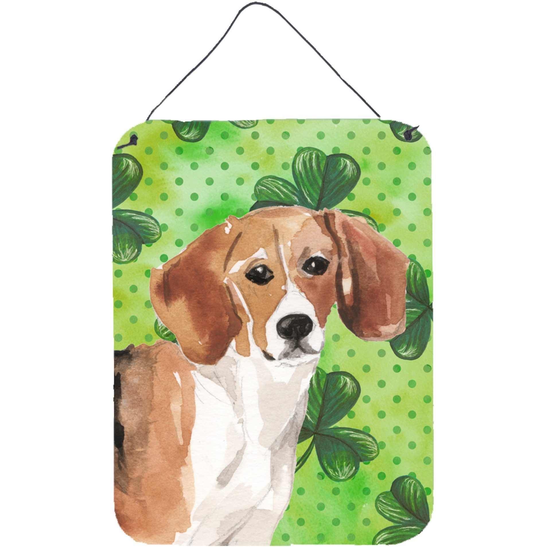 &quotCaroline's Treasures Beagle St. Patrick's Metal Print, 16"" x 12"", Multicolor"