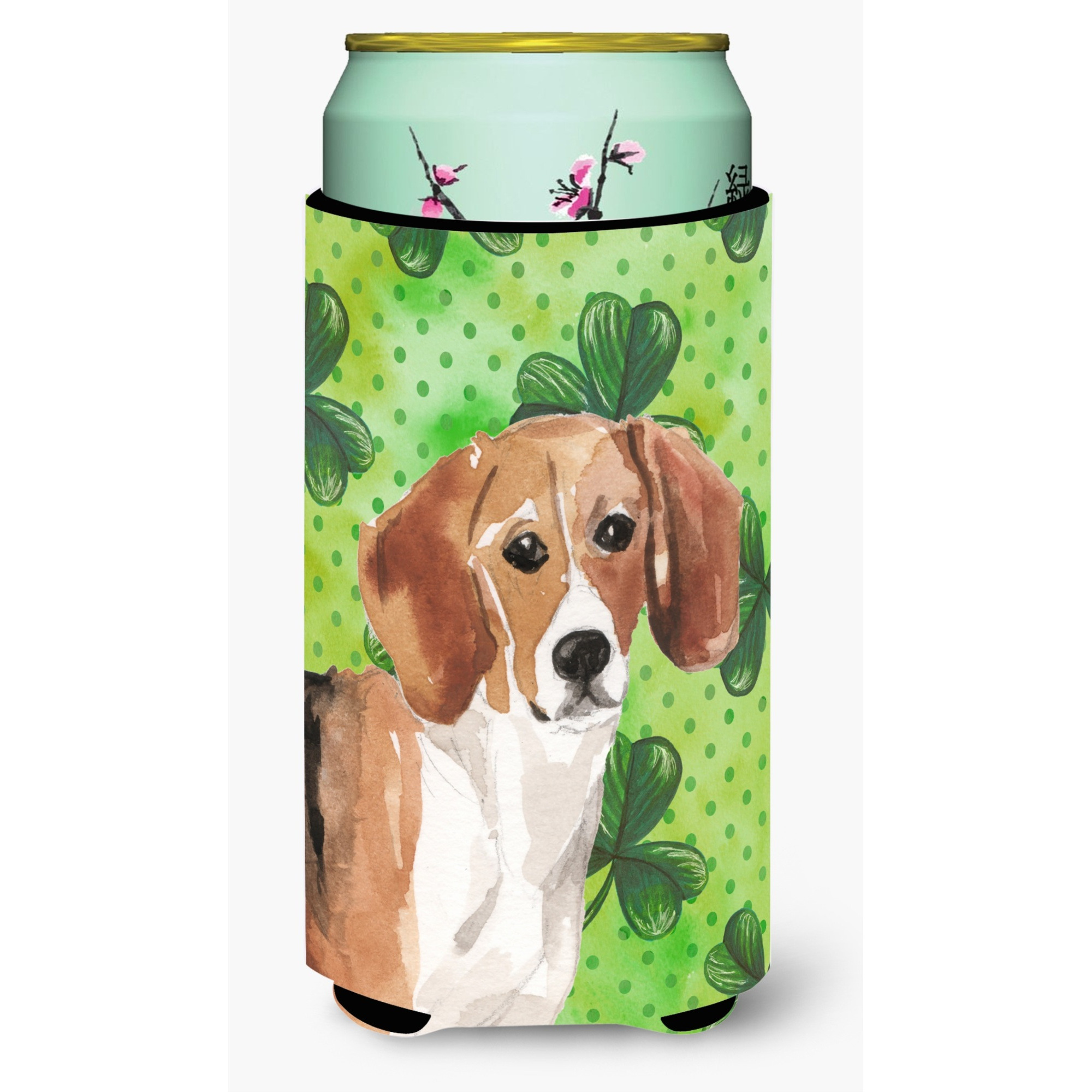 &quotCaroline's Treasures Beagle St. Patrick's Decorative Can Hugger, Tall, Multicolor"
