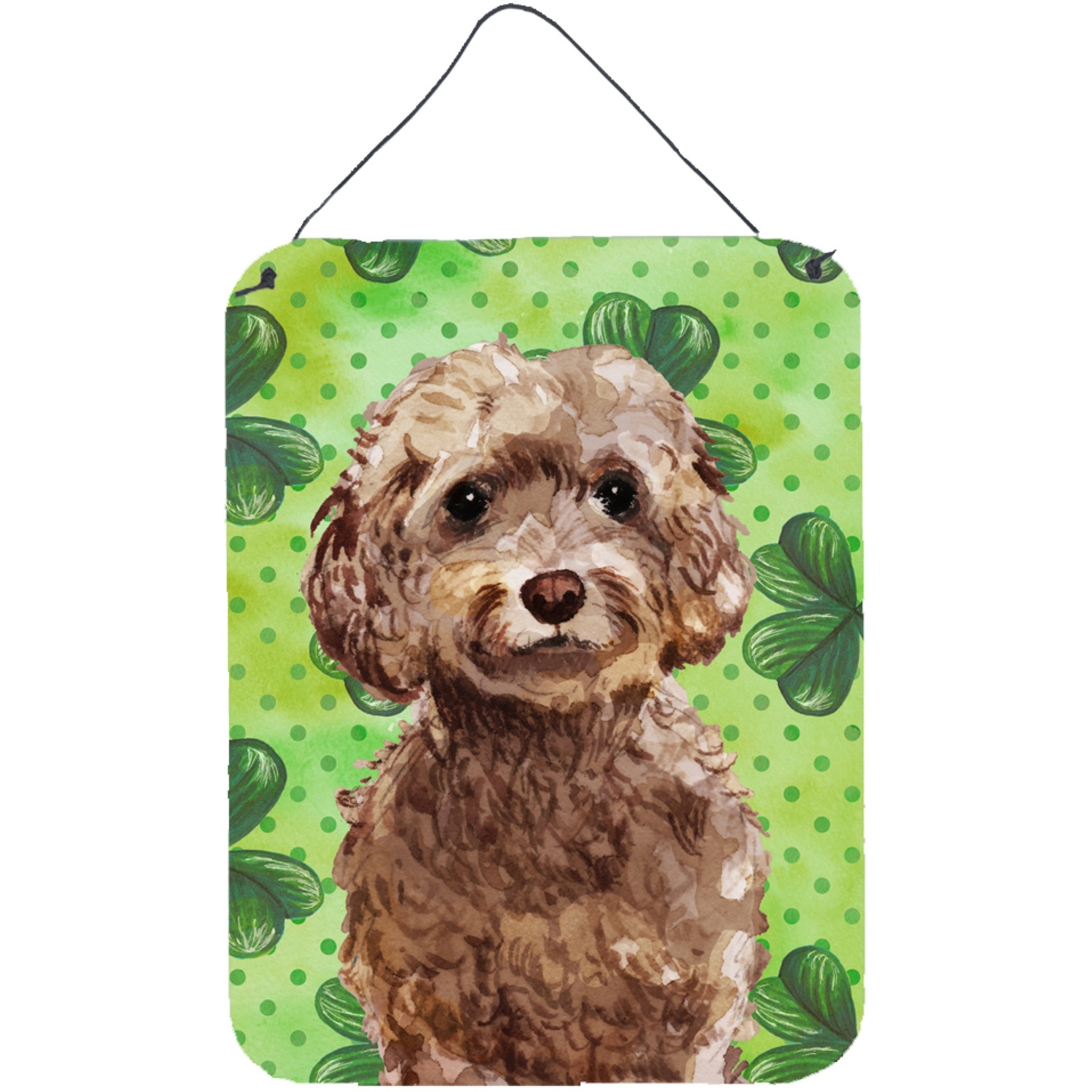 &quotCaroline's Treasures Brown Cockapoo St. Patrick's Metal Print, 16"" x 12"", Multicolor"