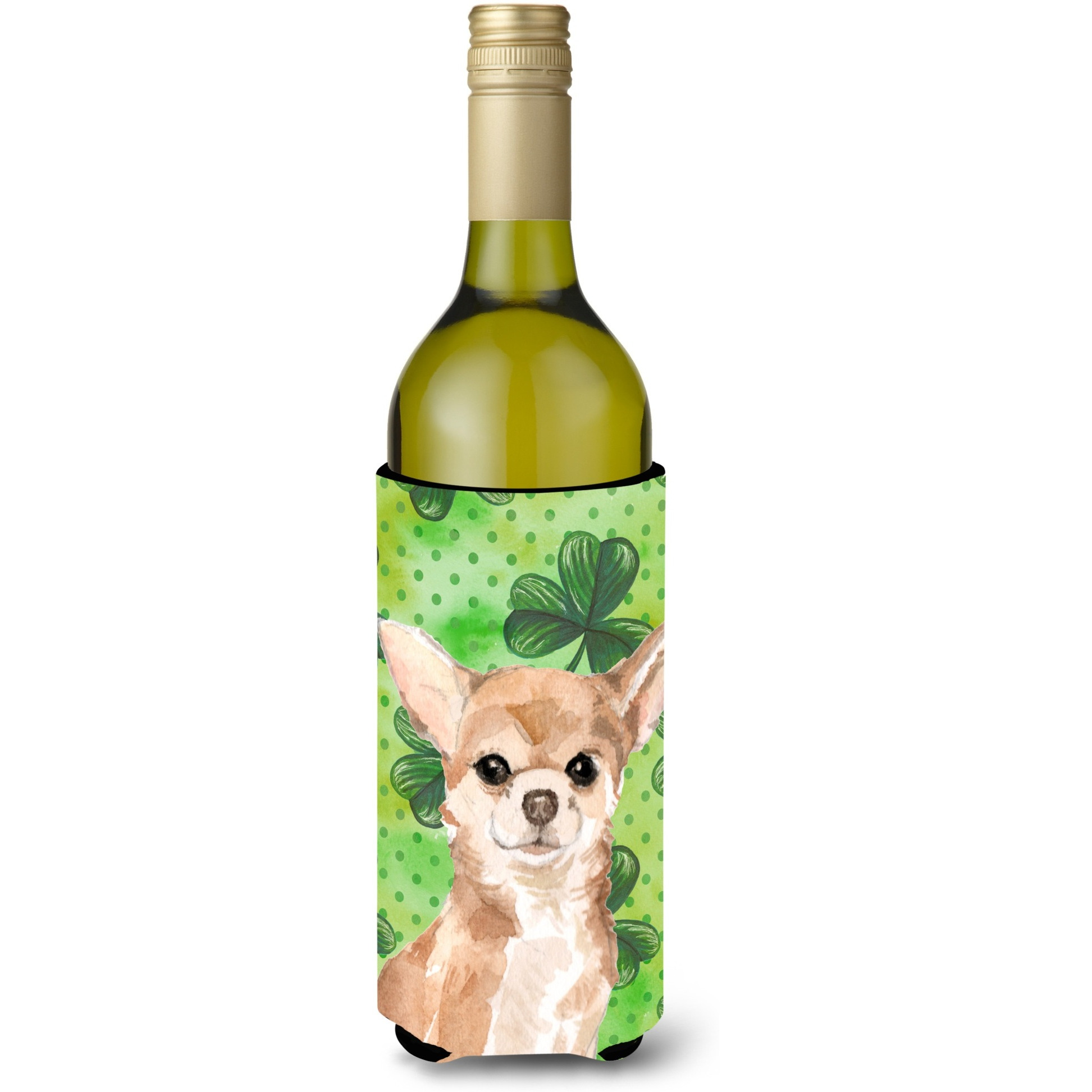 &quotCaroline's Treasures Chihuahua St. Patrick's Decorative Bottle Hugger, 750ml, Multicolor"
