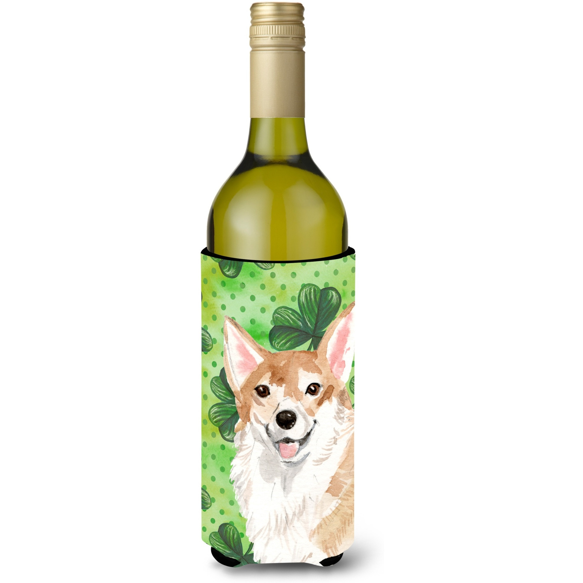 &quotCaroline's Treasures Corgi St. Patrick's Decorative Bottle Hugger, 750ml, Multicolor"