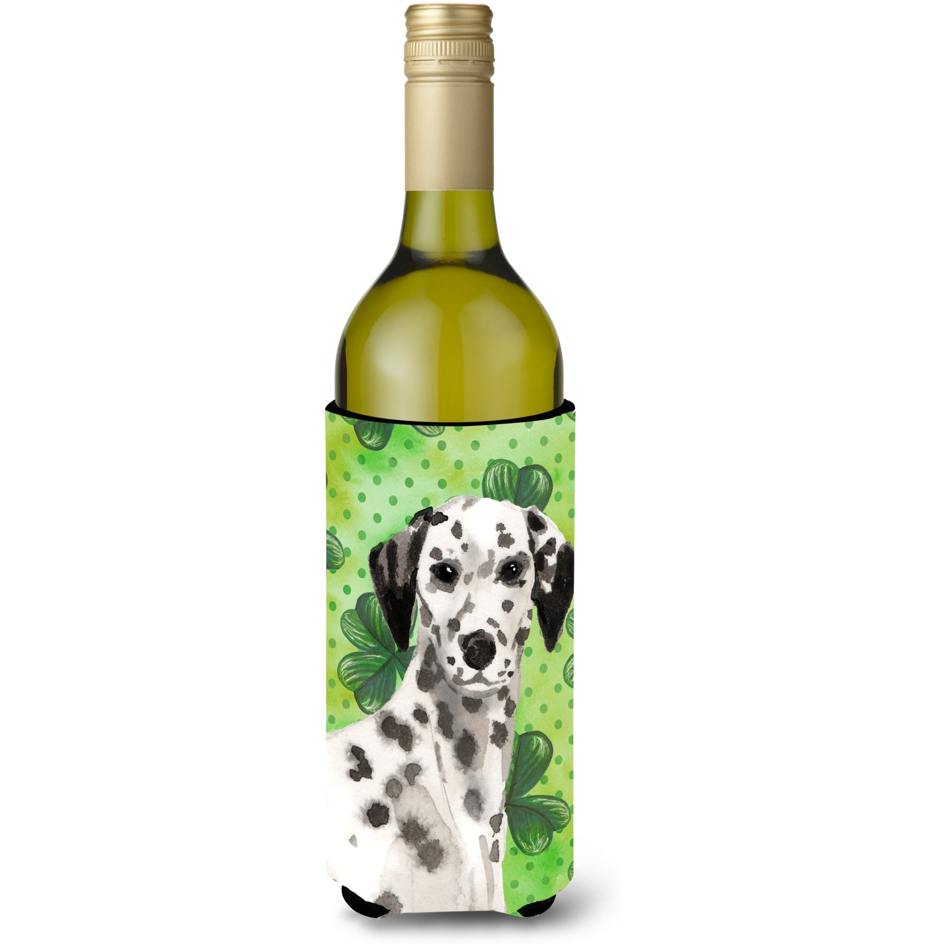 &quotCaroline's Treasures Dalmatian St. Patrick's Decorative Bottle Hugger, 750ml, Multicolor"
