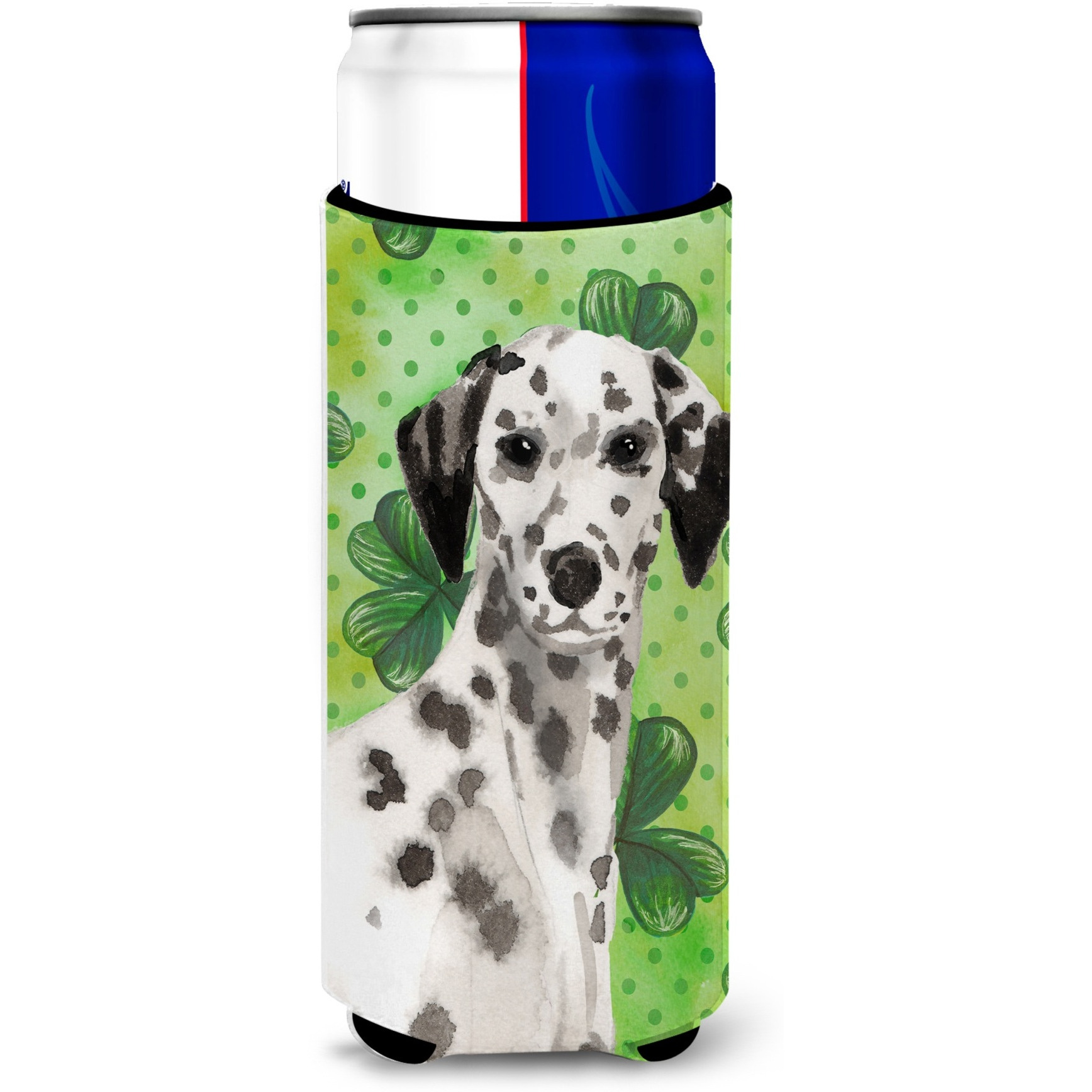 &quotCaroline's Treasures Dalmatian St. Patrick's Decorative Can Hugger, Slim, Multicolor"