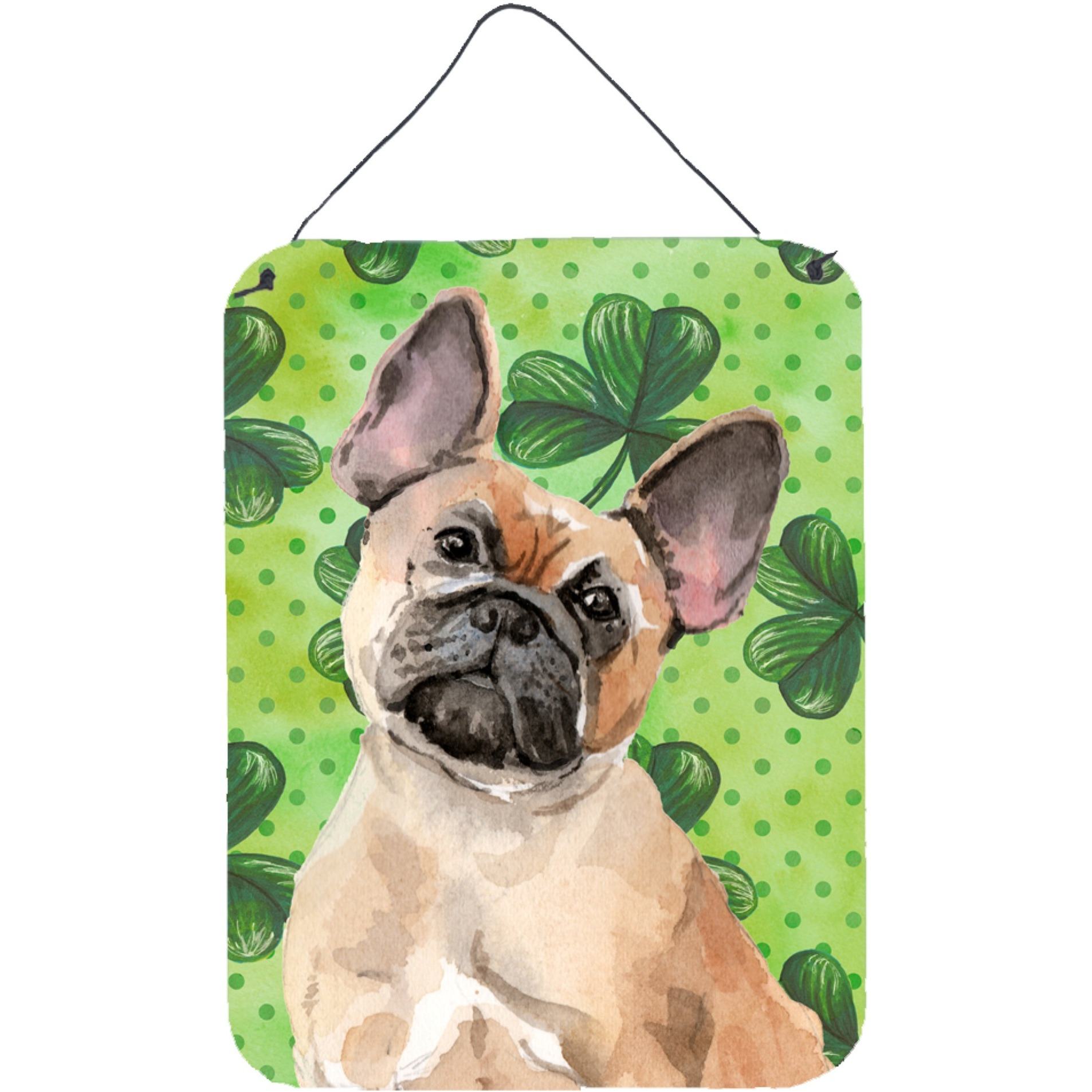 &quotCaroline's Treasures Fawn French Bulldog St. Patrick's Metal Print, 16"" x 12"", Multicolor"