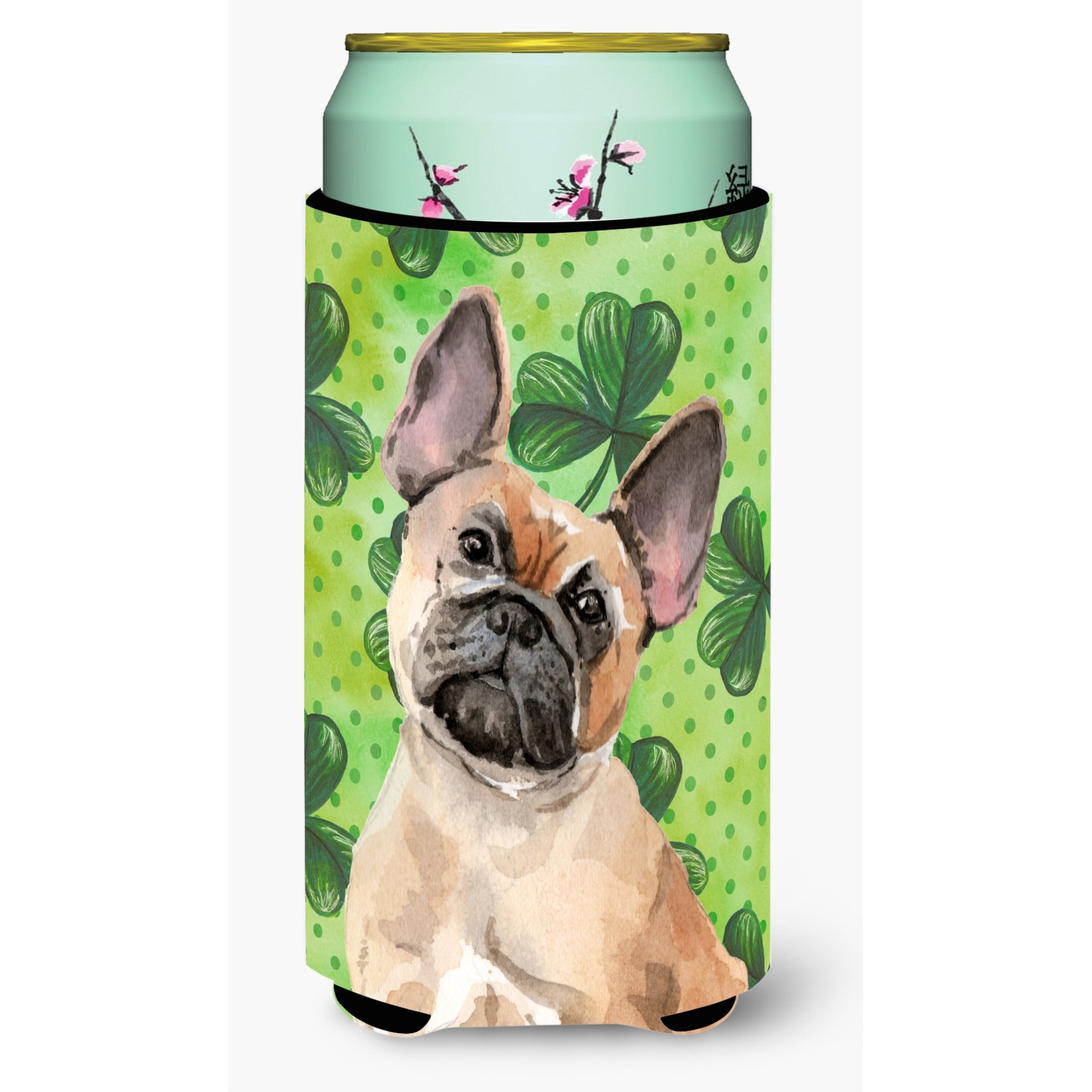 &quotCaroline's Treasures Fawn French Bulldog St. Patrick's Decorative Can Hugger, Tall, Multicolor"