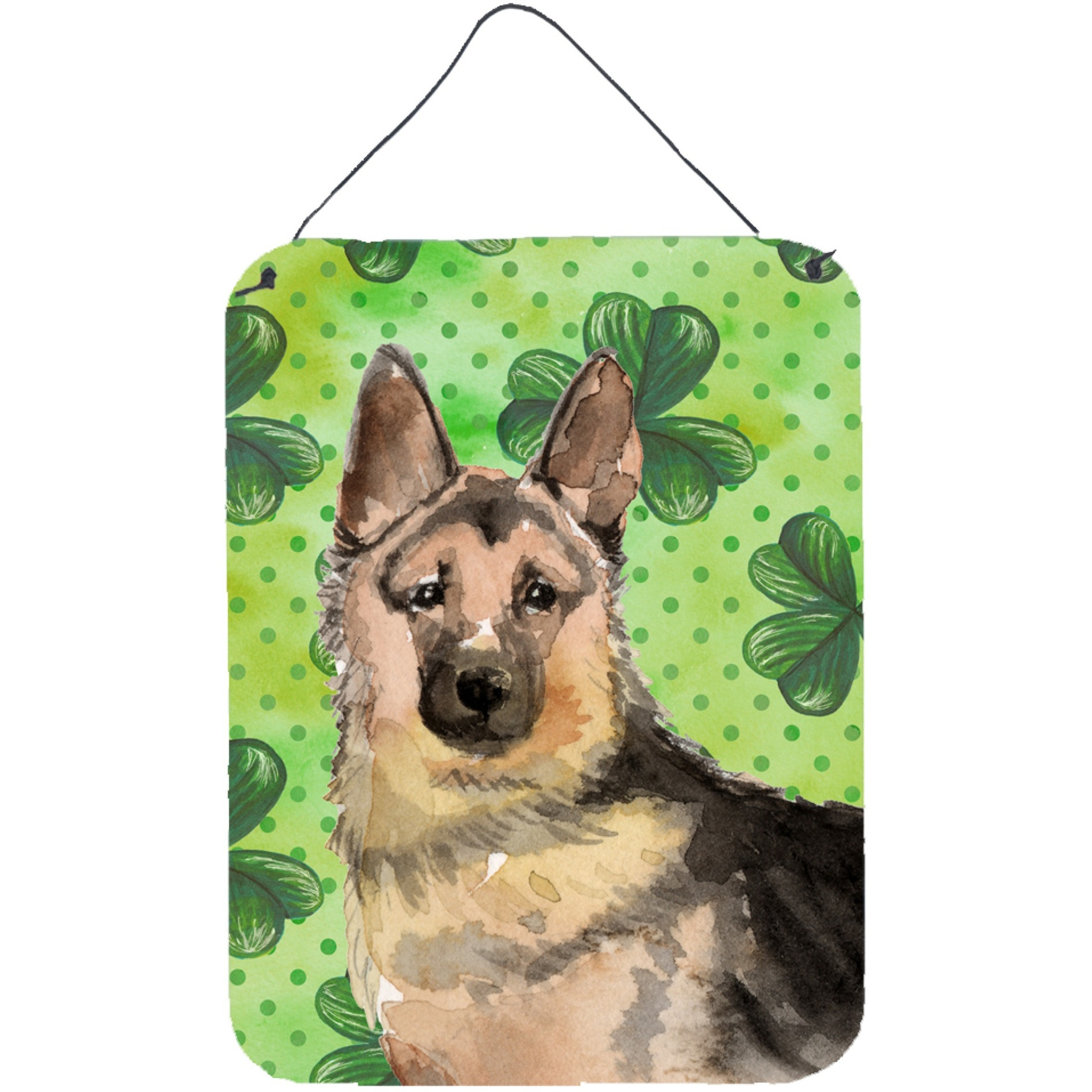 &quotCaroline's Treasures German Shepherd St. Patrick's Metal Print, 16"" x 12"", Multicolor"