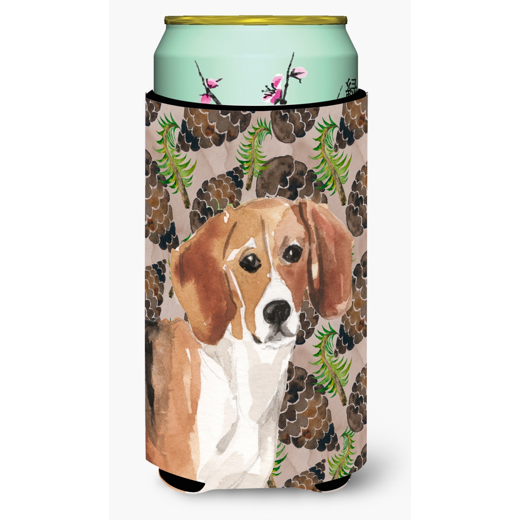 &quotCaroline's Treasures Beagle Pine Cones Decorative Can Hugger, Tall, Multicolor"